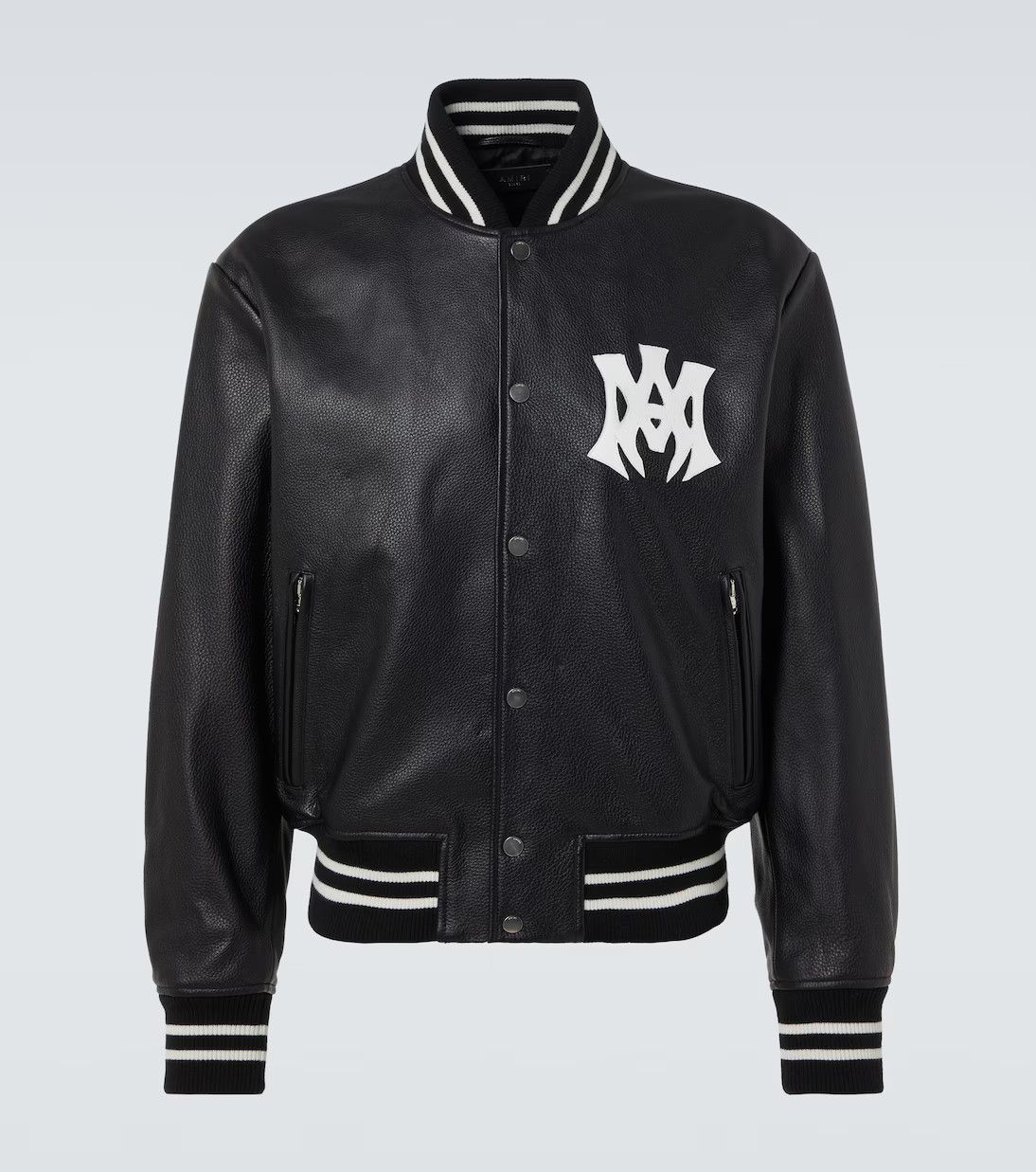 Amiri o1h1sh10525 M.A Hollywood Leather Bomber Jacket in Black Size US L / EU 52-54 / 3 - 1 Thumbnail