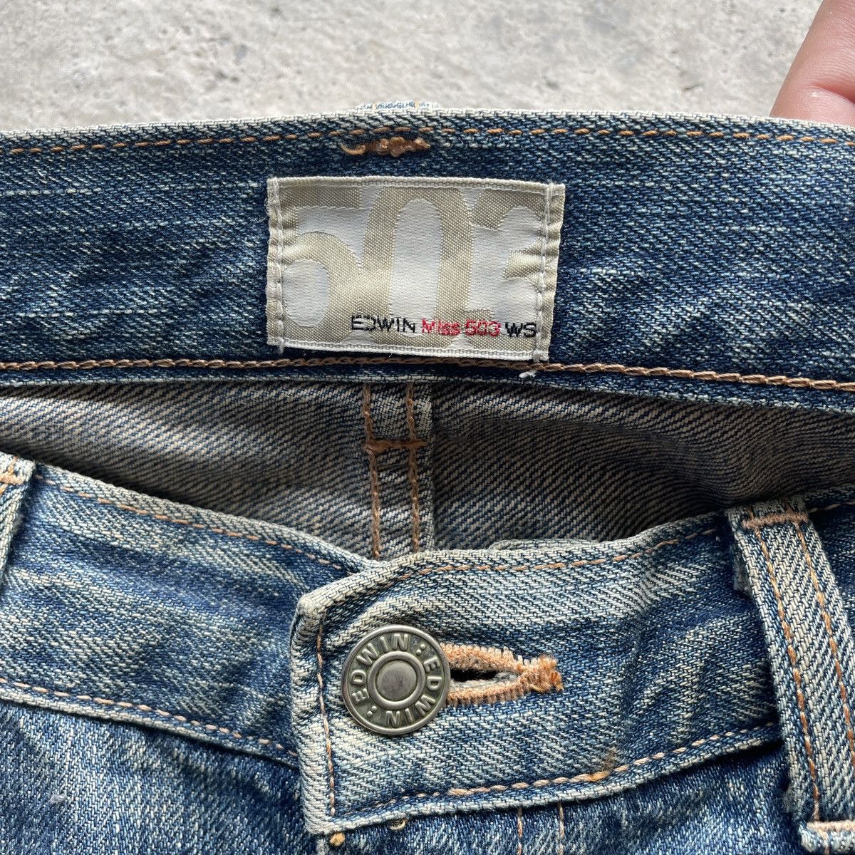 Japanese Brand Vintage Edwin Rusty Women Jeans FLARE Distressed Faded Pants Size 32" / US 10 / IT 46 - 7 Thumbnail