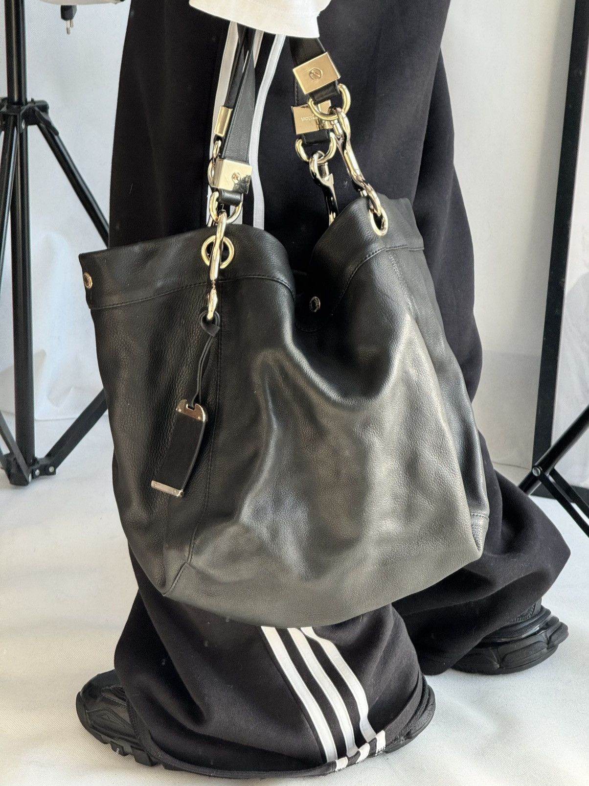VINTAGE JIMMY CHOO Genuine Leather BALENCIAGA STYLE CITY BAG