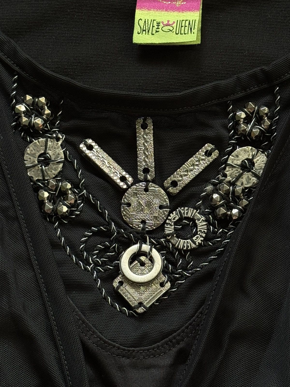 Hysteric Glamour Save the Queen Y2K vintage gothic mesh longsleeve blouse Size L / US 10 / IT 46 - 4 Thumbnail