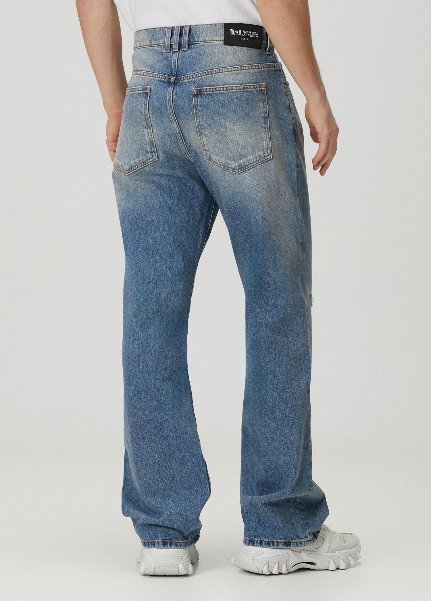Balmain BALMAIN Paris blue mid rise flare leg jeans Size 32 Size US 32 / EU 48 - 3 Thumbnail