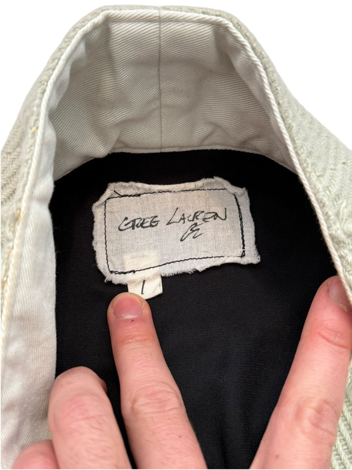 Greg Lauren Mint Cropped Fisherman GL1 Kimono Knit Patchwork Size US S / EU 44-46 / 1 - 6 Thumbnail