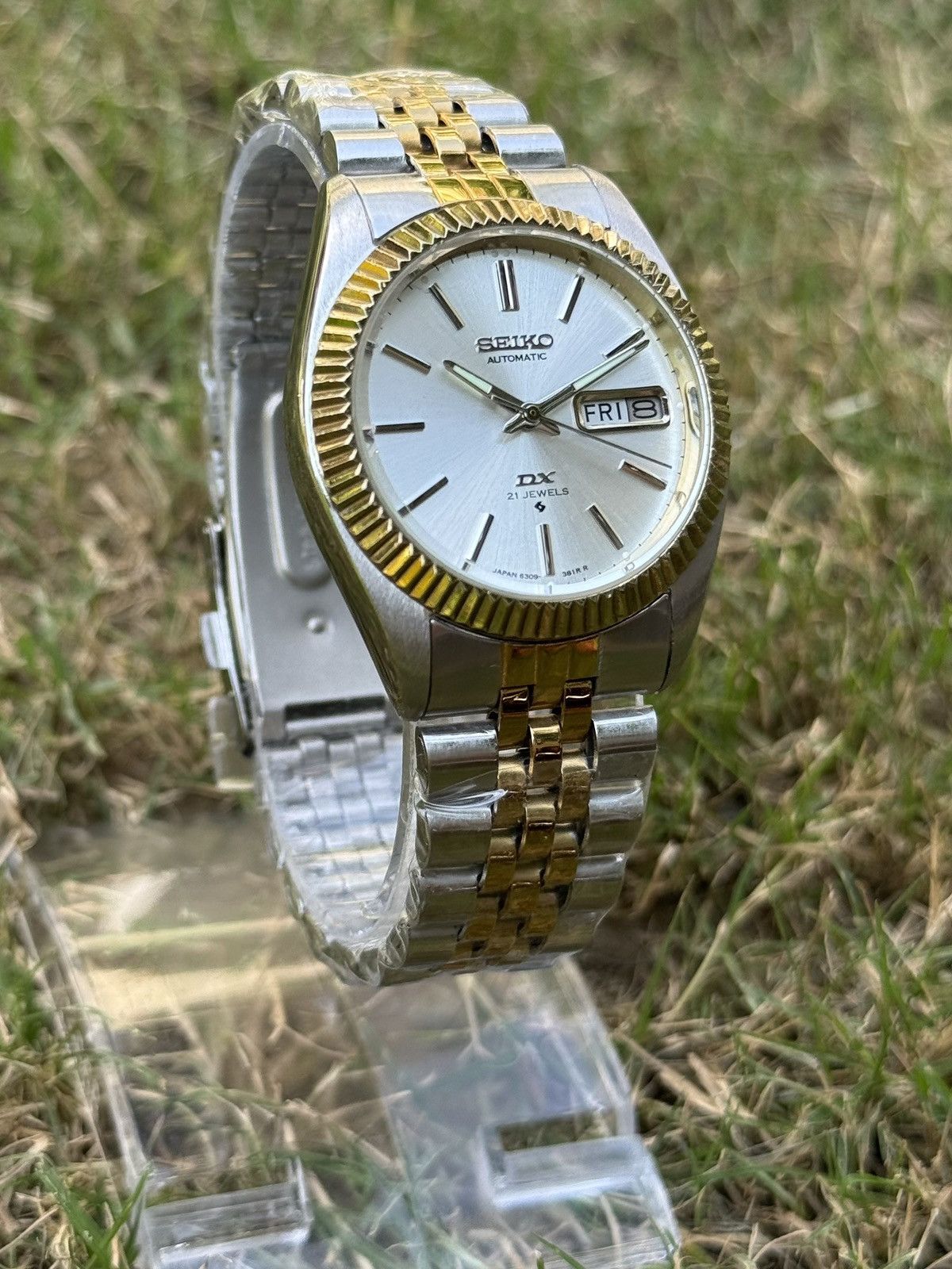 Seiko Seiko 5 DX Fluted Bezel Automatic 6309 Japanese mens Watch Size 36 - 5 Thumbnail