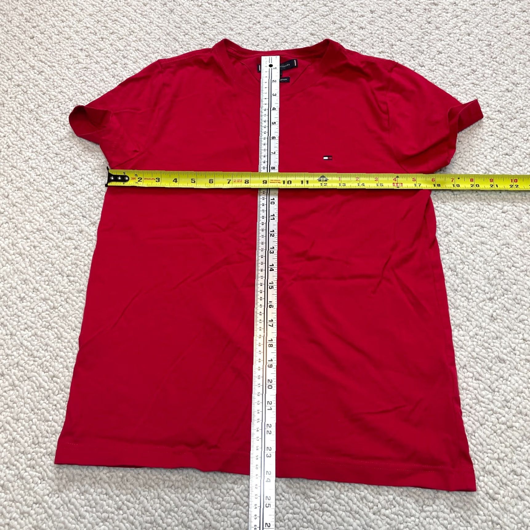 Tommy Hilfiger Tommy Hilfiger Shirt Womens Small Red Classic Logo Crew Short Sleeve Organic Size S / US 4 / IT 40 - 4 Thumbnail