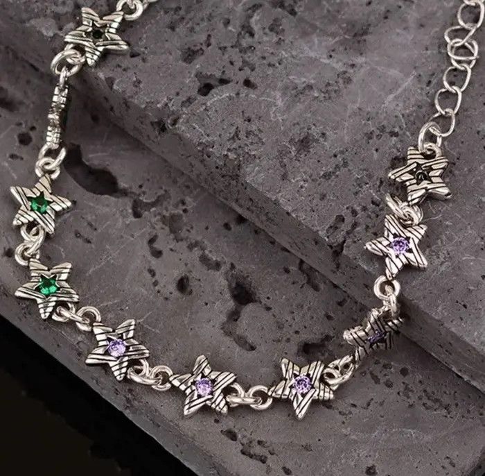 Jewelry Creative Handmade Stars Zircons Chain Bracelets Size ONE SIZE - 4 Thumbnail