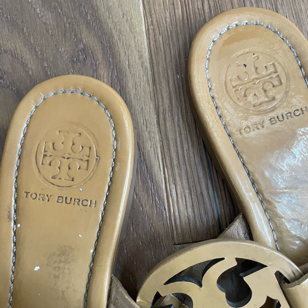 Tory Burch Tory Burch Miller Tan Patent Leather Sandals 9 Size US 9 / IT 39 - 6 Thumbnail