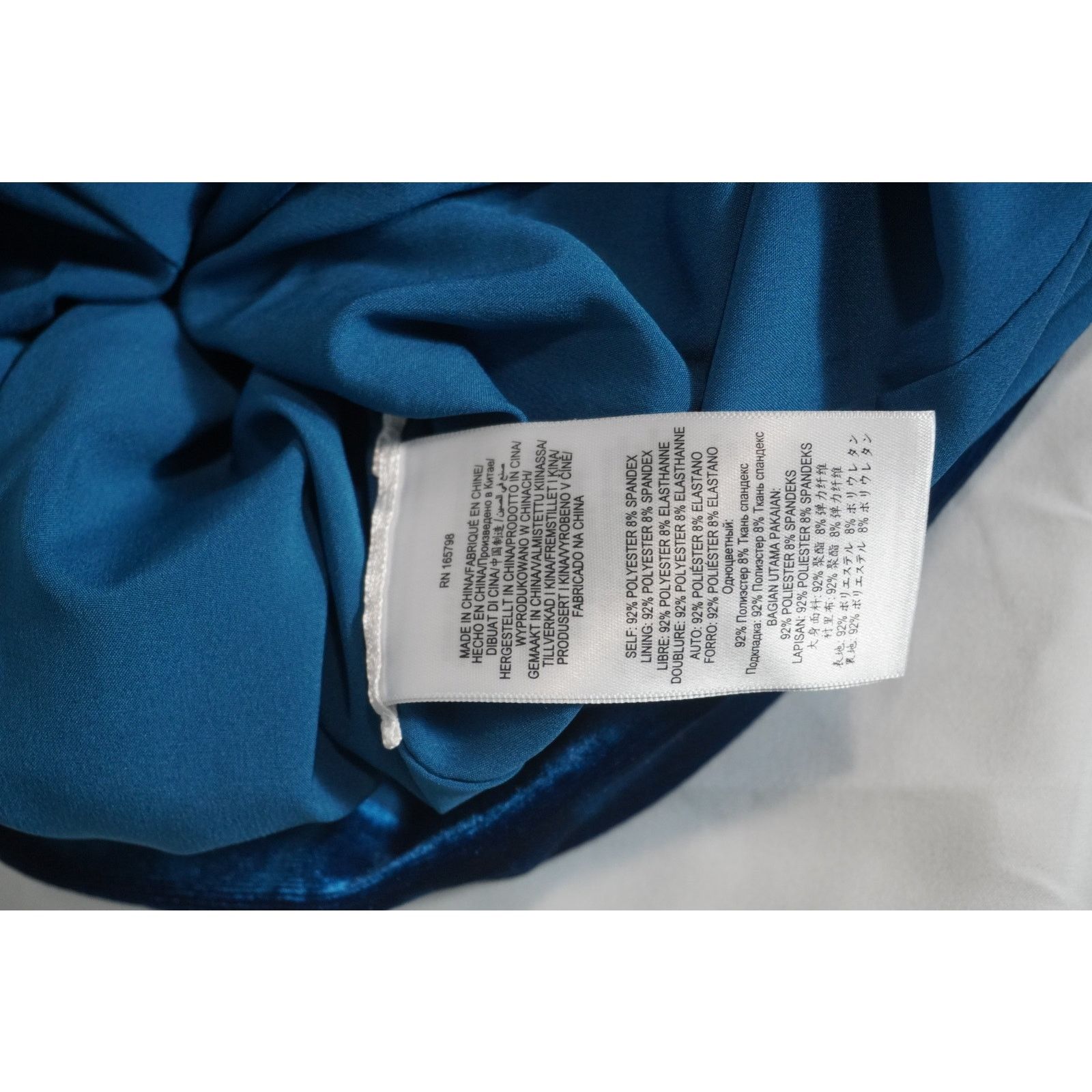 Zac Posen ZAC POSEN Velvet Cocktail Dress – Teal Blue Ruched Bodycon Size M / US 6-8 / IT 42-44 - 5 Thumbnail