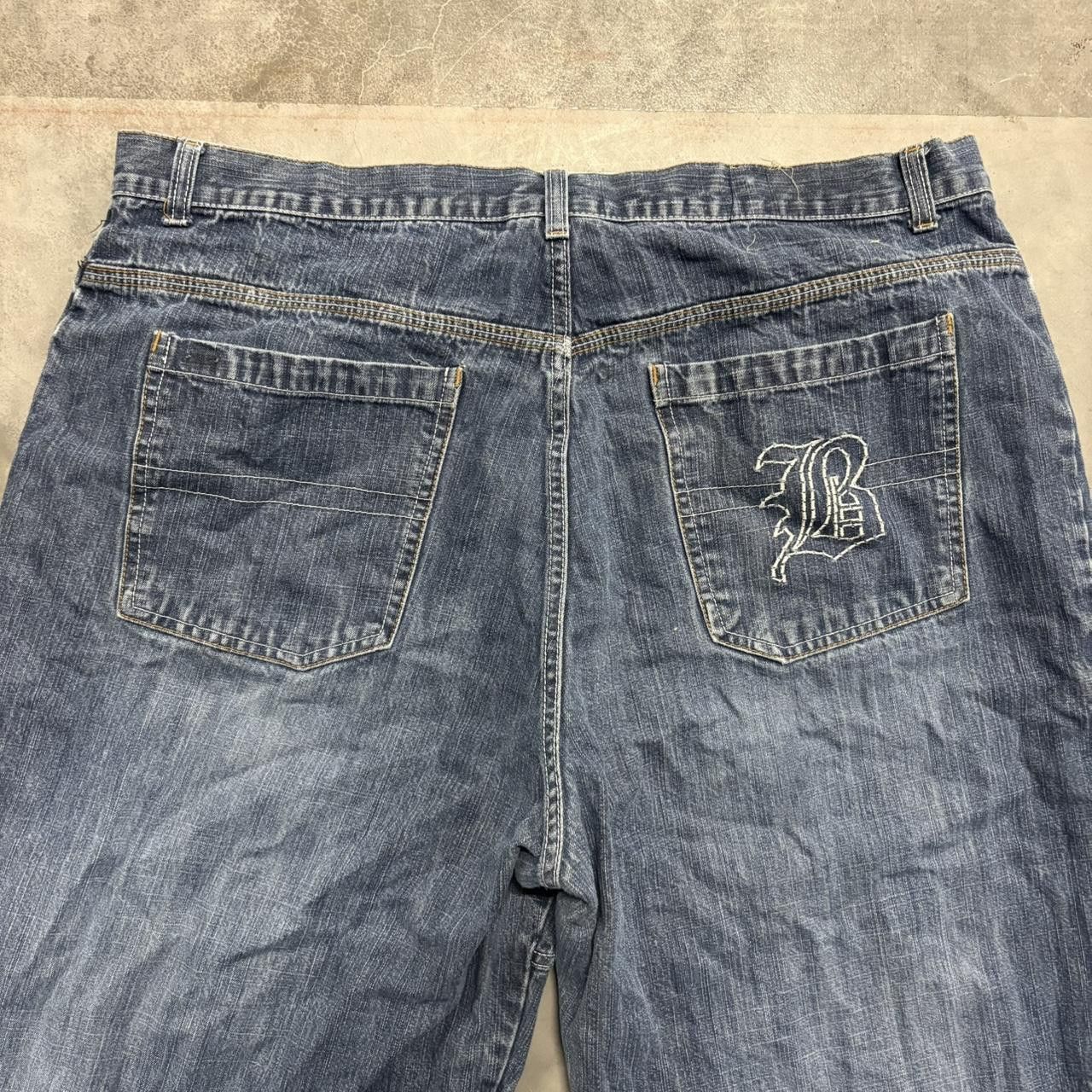 Vintage Crazy Vintage Y2K/2000s Super Baggy Wideleg JNCO Style Brooklyn Medium Wash Denim Jeans! Size US 40 / EU 56 - 7 Thumbnail