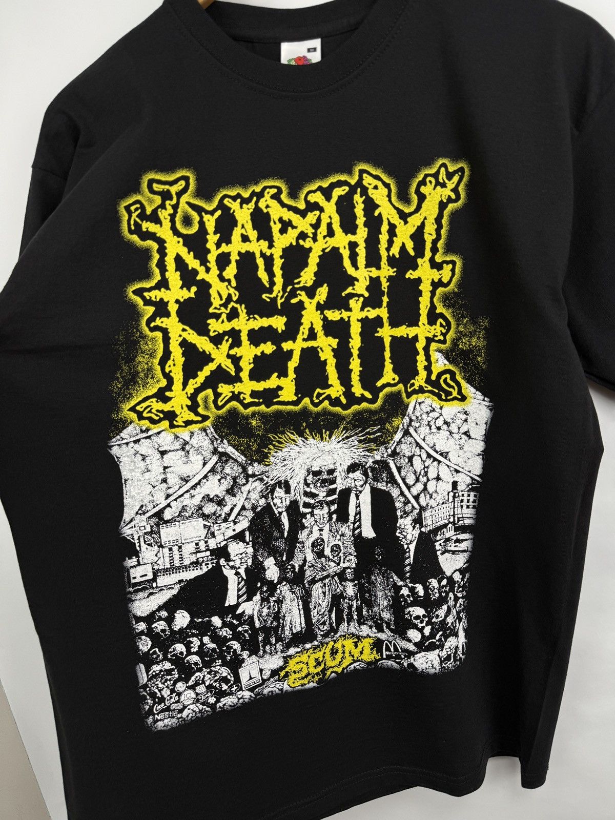 Fruit Of The Loom 🇬🇧 Vintage Y2K Napalm Death SCUM Grindcore T-Shirt Death Meta Size US M / EU 48-50 / 2 - 3 Thumbnail