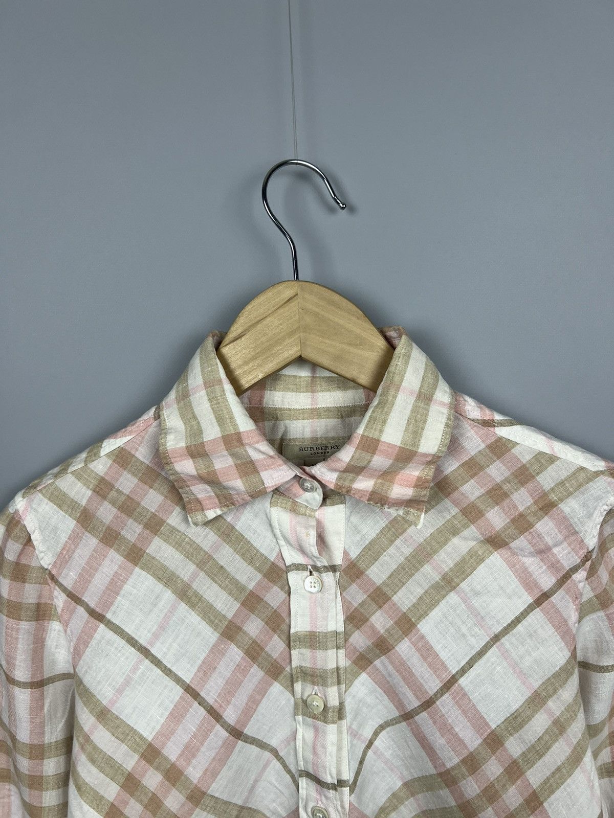 Burberry Burberry London linen Nova Check Long Sleeve Shirt button up Size M / US 6-8 / IT 42-44 - 2 Thumbnail