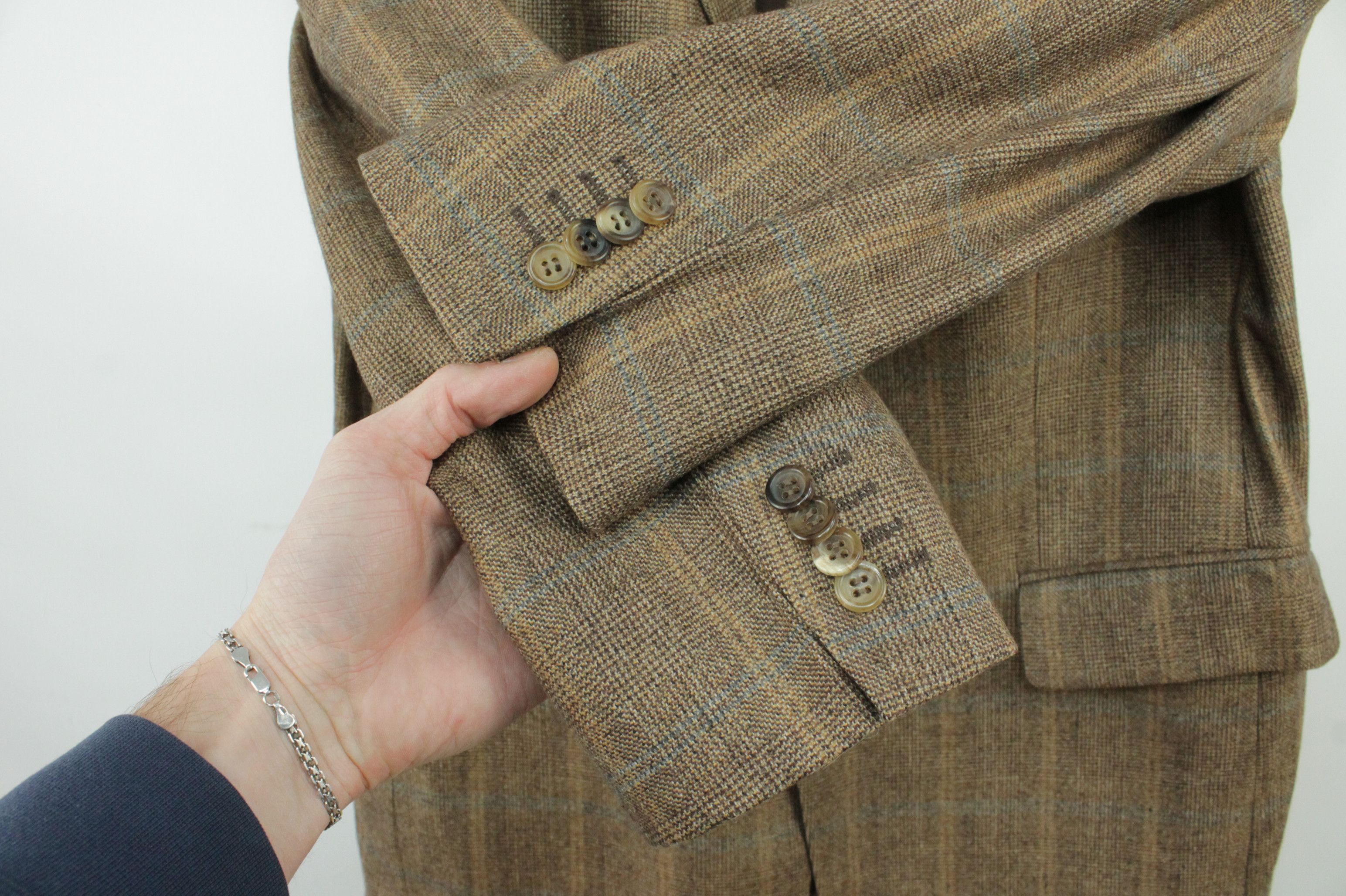 Baumler Baumler Pure Cashmere 3BTN Check Blazer Jacket Men's Size US L / EU 52-54 / 3 - 4 Thumbnail