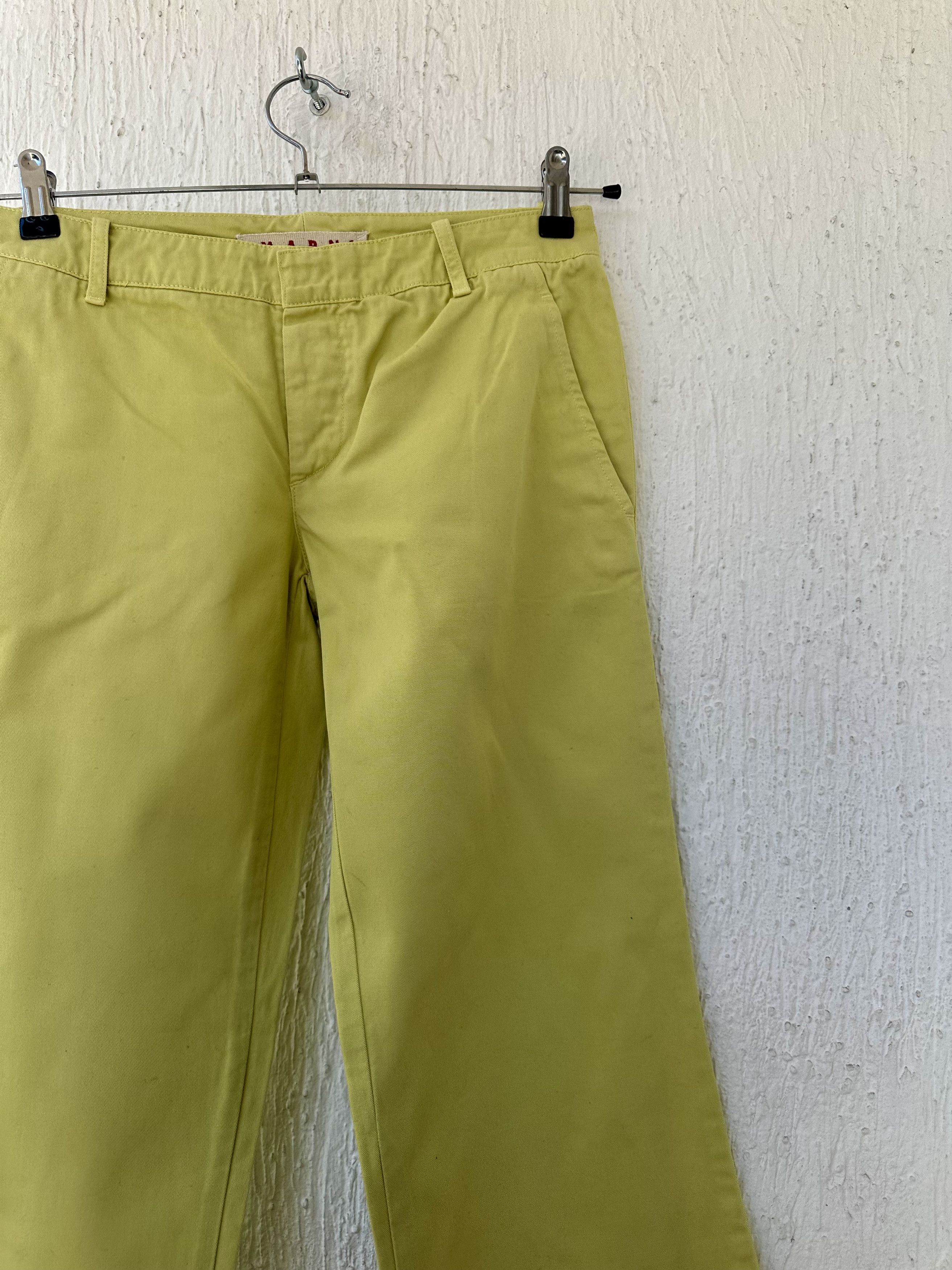 Marni wide leg yellow trousers Size US 29 - 2 Thumbnail