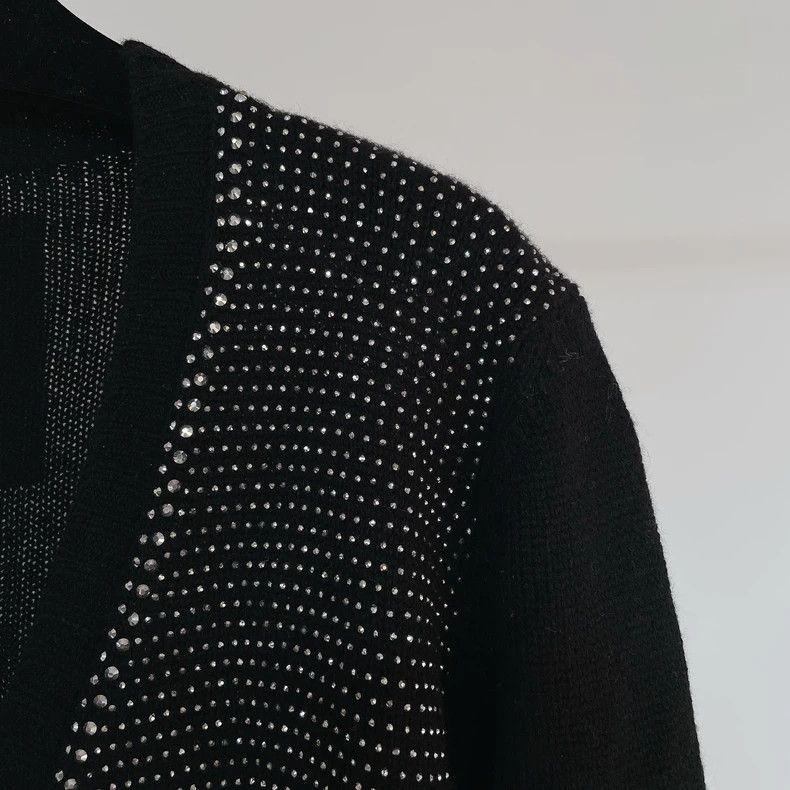 Prada Prada Black beaded knitted cardigan coat Size XS / US 0-2 / IT 36-38 - 3 Thumbnail