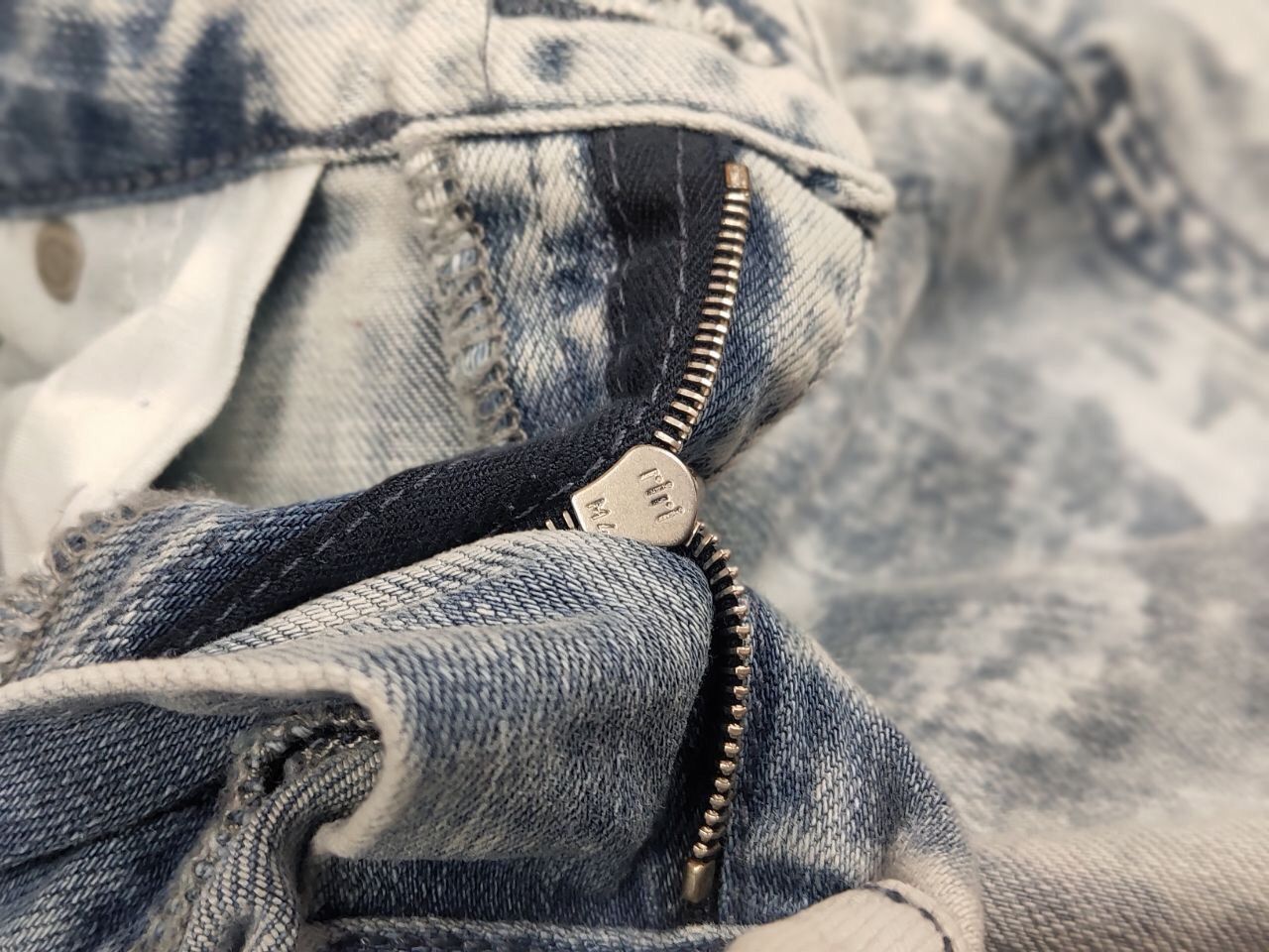 Represent Clo. Represent Design Blue Distressed Painted Denim Slim Jeans Size US 34 / EU 50 - 14 Thumbnail
