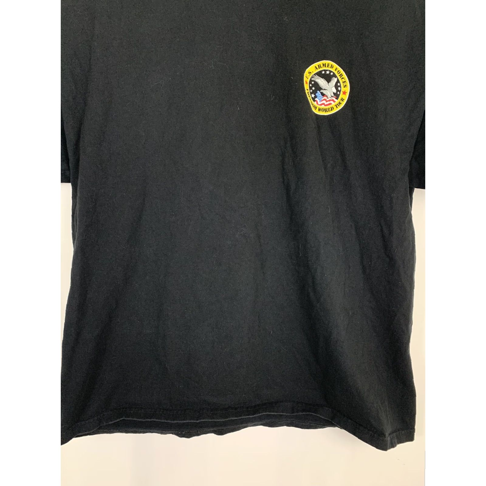 Hanes Hanes Mens XL US Armed Forces World Tour Military Freedom Black T-Shirt Size US XL / EU 56 / 4 - 3 Thumbnail
