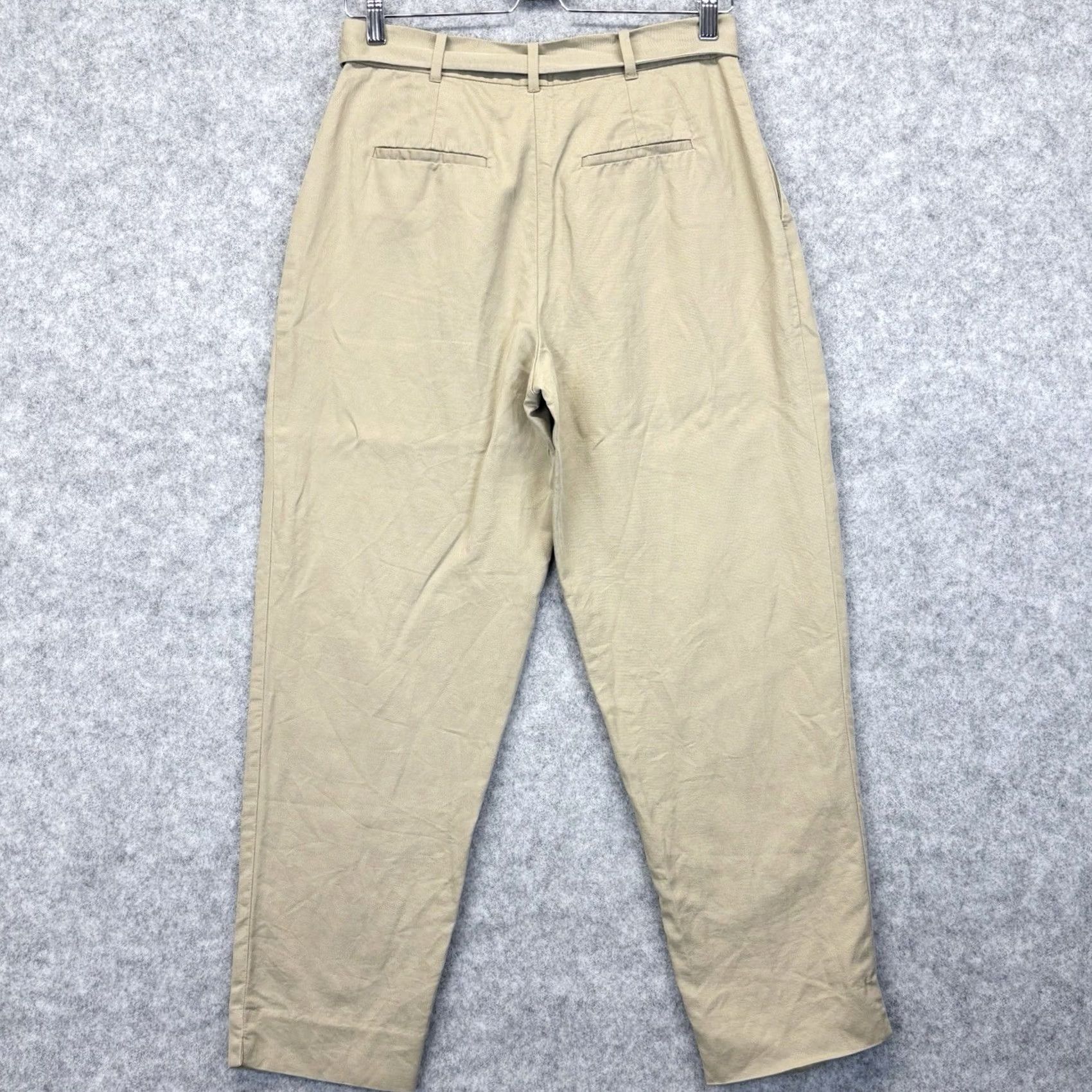Polo Ralph Lauren VINTAGE Polo Ralph Lauren Cropped Linen Cotton Blend Trouser Khaki Women W28 UK8 Size 30" / US 8 / IT 44 - 2 Thumbnail