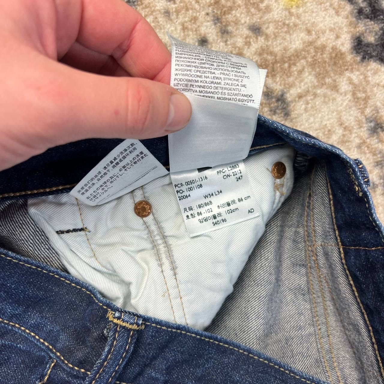 Levi's 501 Levis Vintage Y2K Straight Fit Blue Denim Jeans Size US 34 / EU 50 - 7 Thumbnail