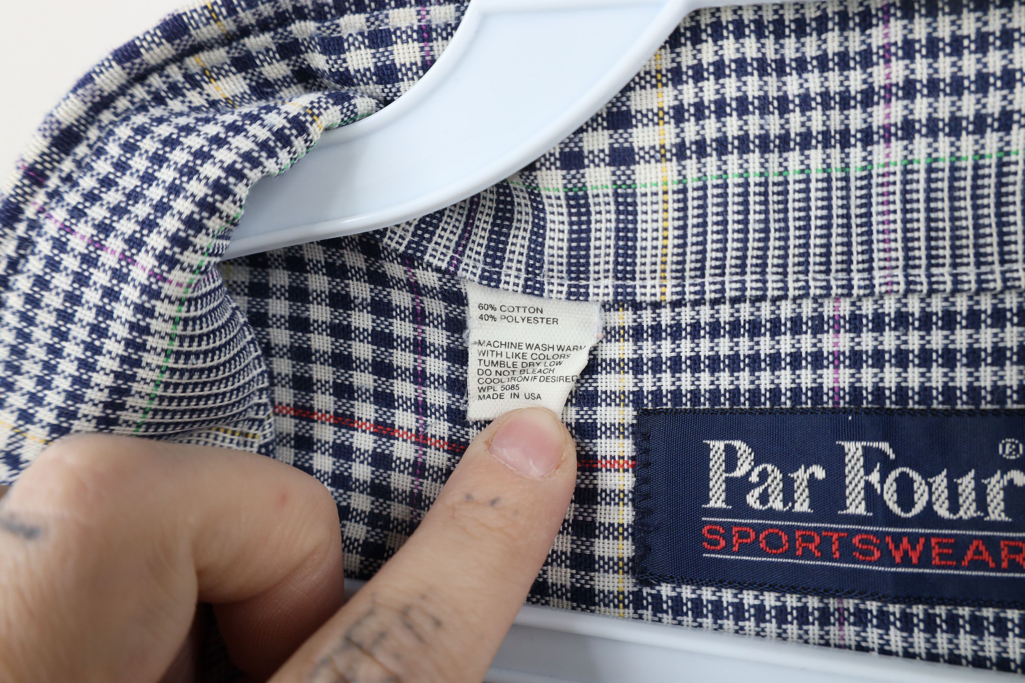 Vintage Vintage 90s Streetwear Plaid Houndstooth Button Shirt USA Size US XL / EU 56 / 4 - 9 Thumbnail