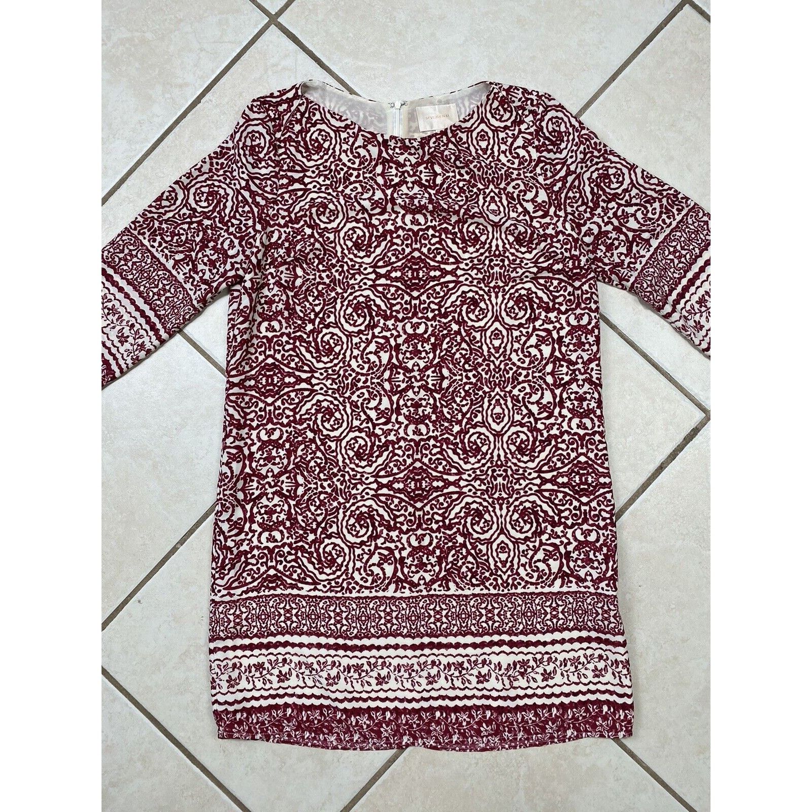 Other Skies Are Blue Shift Dress Boho Floral Tunic M 3/4 Sleeve Size M / US 6-8 / IT 42-44 - 2 Thumbnail