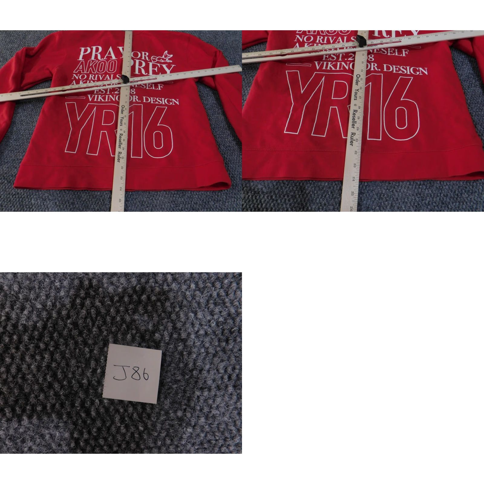Vintage VINTAGE AKOO Mens Medium Red Manasseh Crewneck Graphic Pullover Pray or Prey YR16 Pullover Crew Neck Size US M / EU 48-50 / 2 - 9 Thumbnail