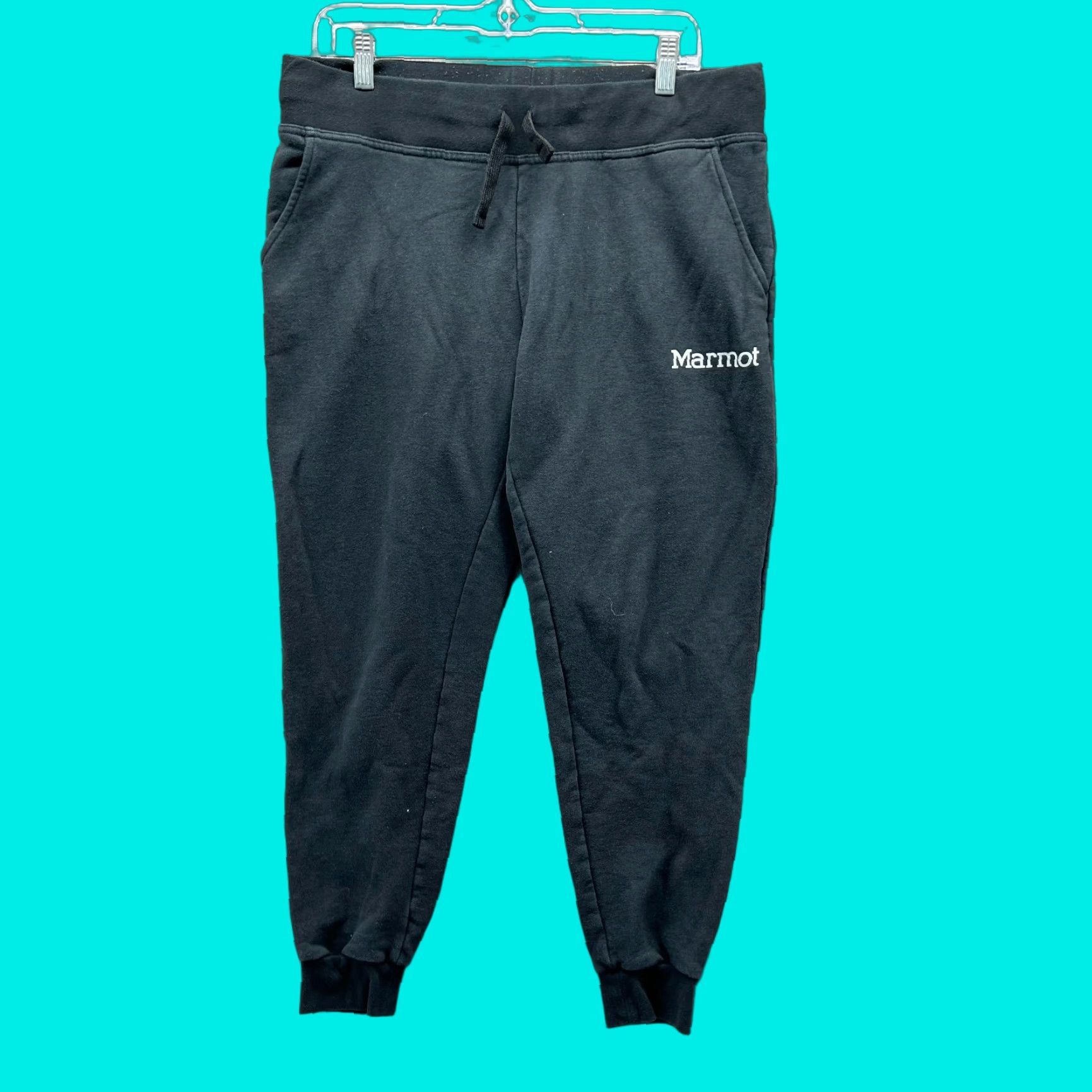 Marmot VINTAGE? Marmot Jogger Womens Large Adult Black Athletic Sweatpants Fleece Tapered Size 36" / US 14 / IT 50 - 1 Thumbnail
