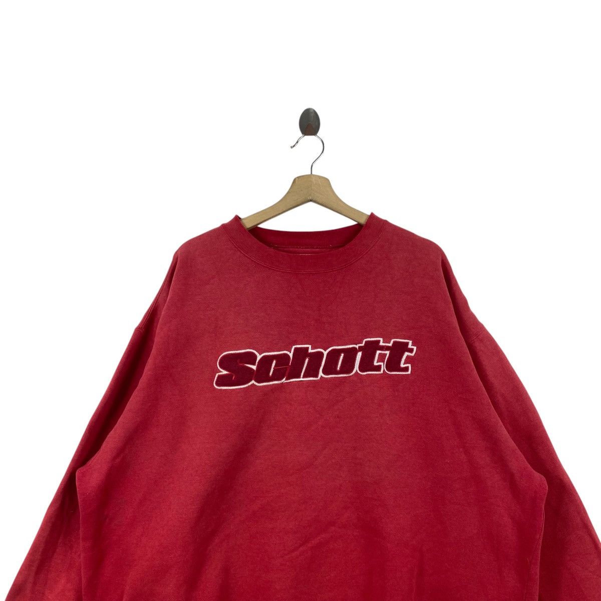 Schott Vintage SCHOTT NYC Crewneck Sweatshirt Embroidered Big Logo Size US XL / EU 56 / 4 - 2 Thumbnail