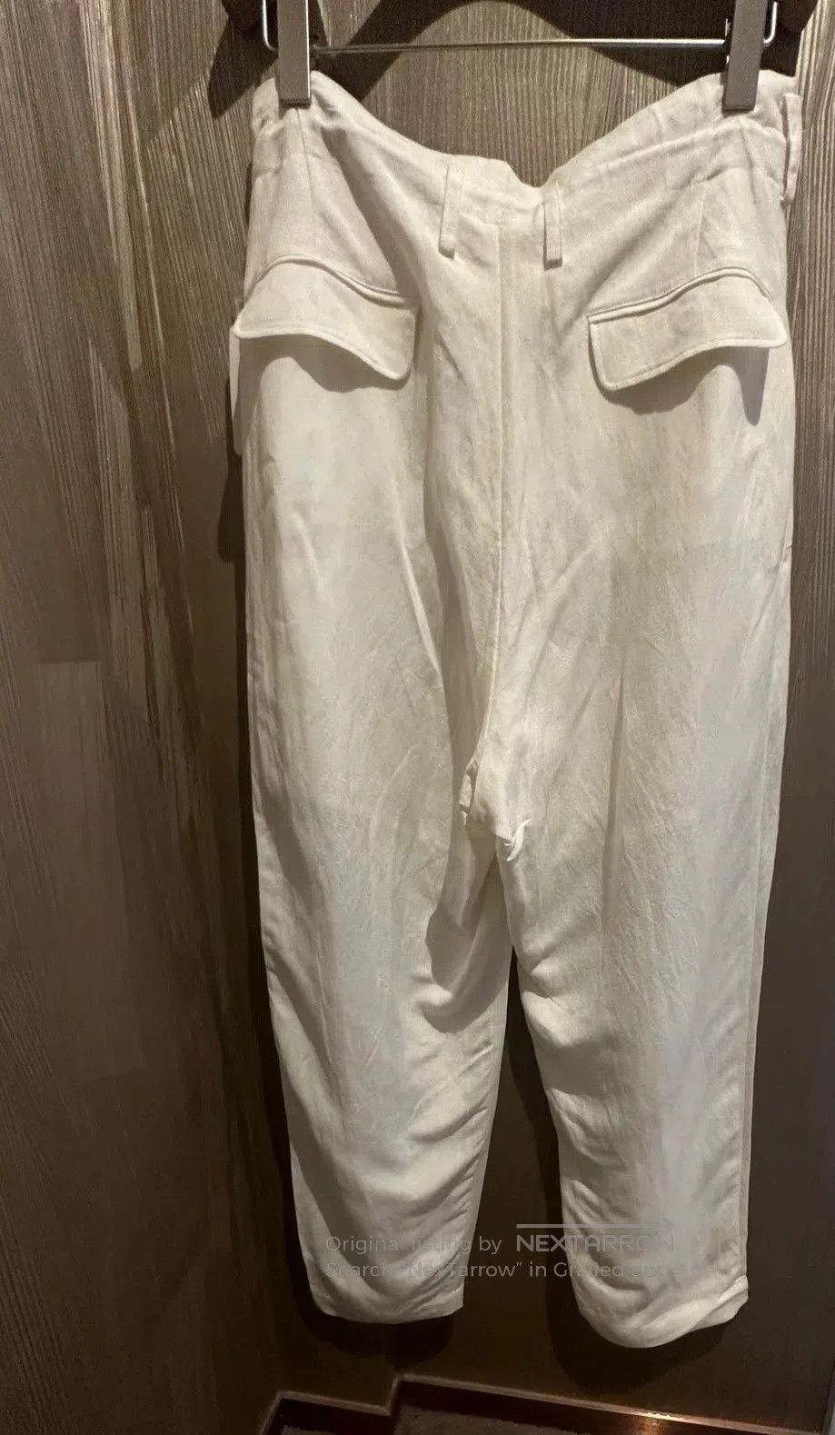 Y's White Casual Pants with Drawstring. Size 24" / US 00 / IT 34 - 2 Thumbnail