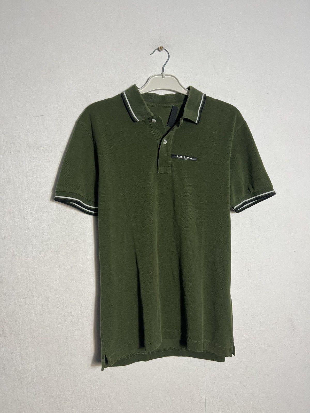 Prada Prada Polo T Shirt tee Green black logo Size US M / EU 48-50 / 2 - 1 Thumbnail