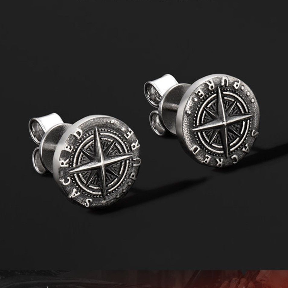 Jewelry × Sterling Silver Punk Earrings One Pairs Chrome Jewelry Size ONE SIZE - 2 Thumbnail