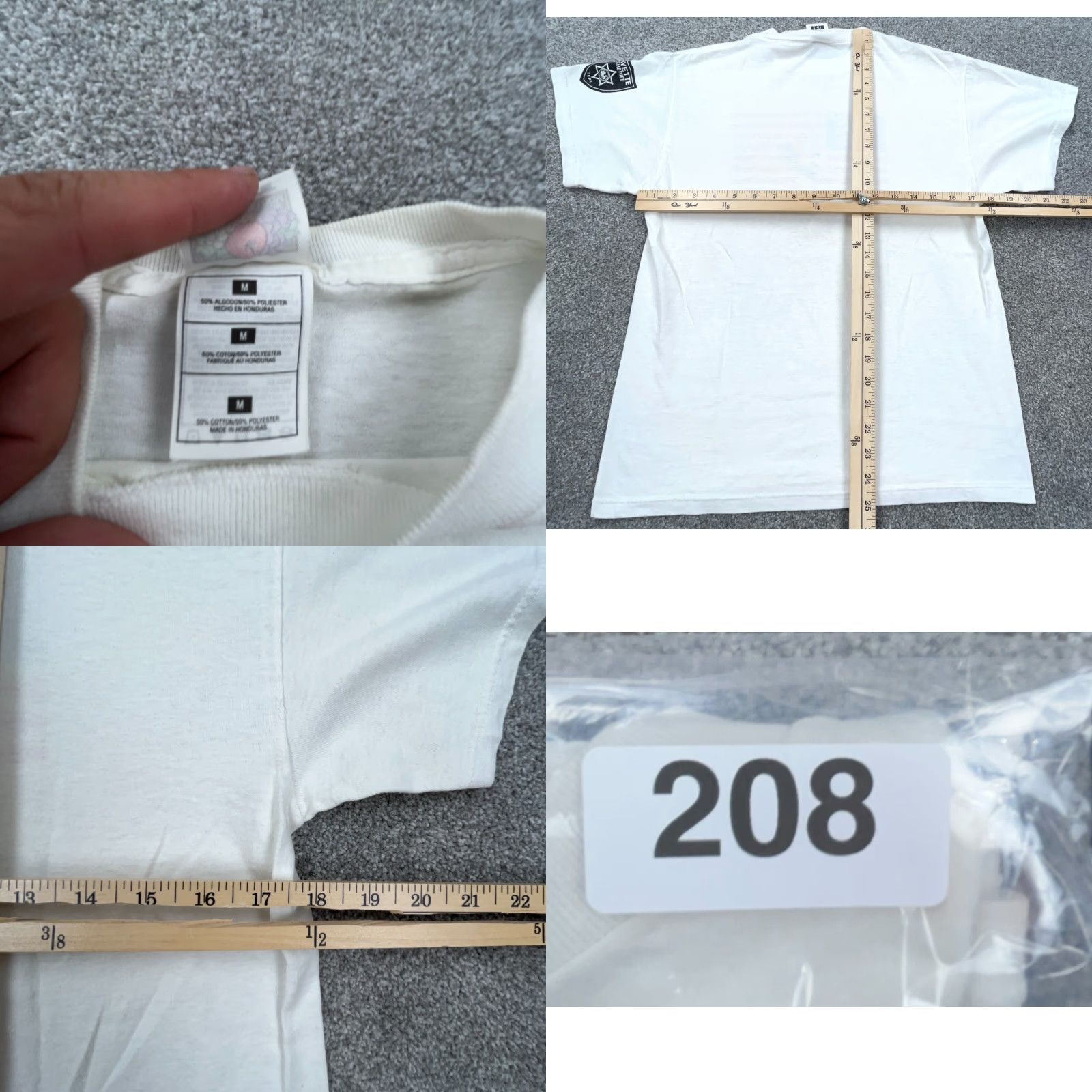 Fruit Of The Loom VINTAGE Fruit of the Loom Dare Shirt Men M White Tee USA Flag Lion Drugs Police Y2K 2000s 90s Hipster Retro Logo Sh etc Size US M / EU 48-50 / 2 - 8 Thumbnail