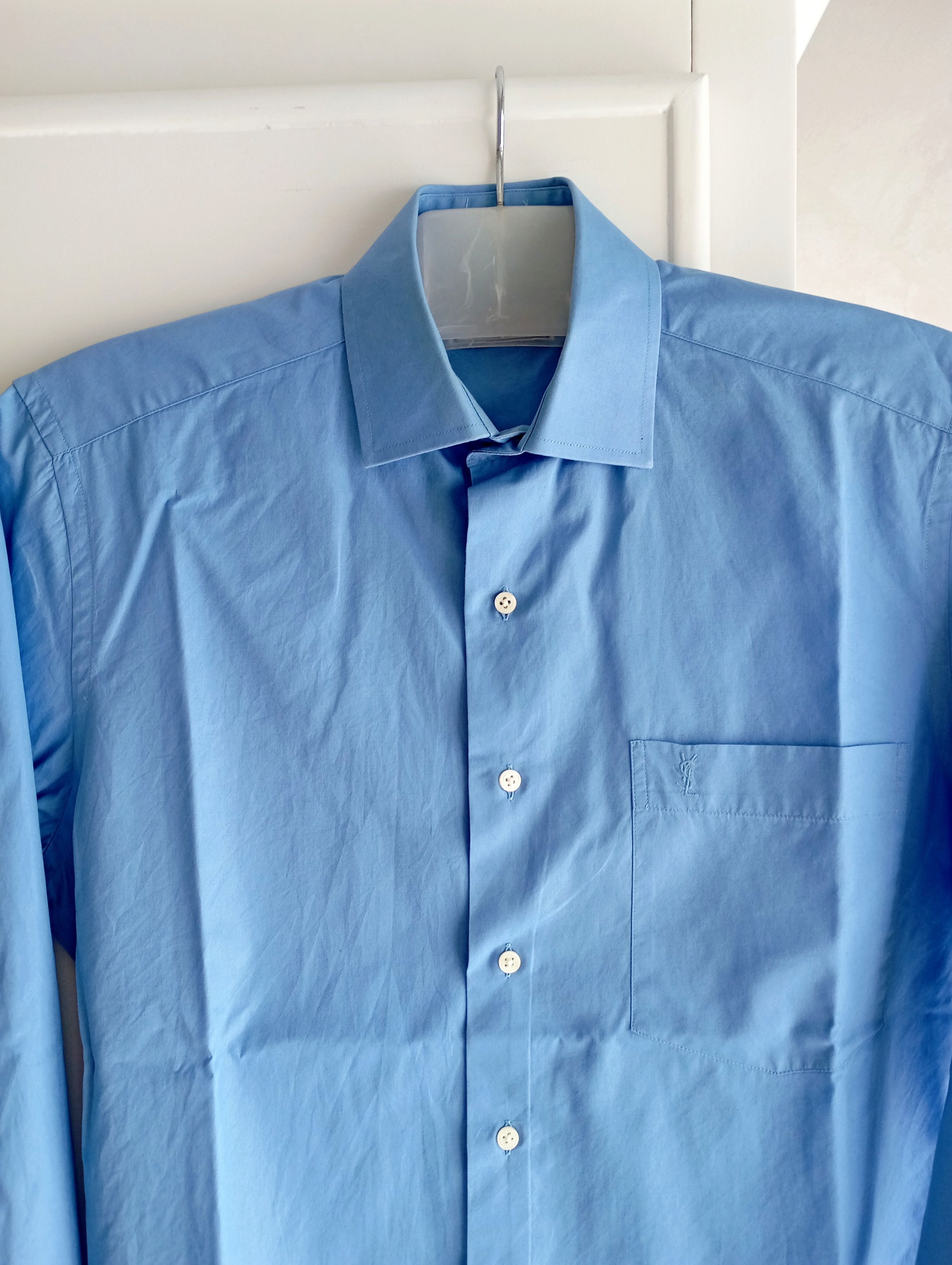 Vintage × Yves Saint Laurent Vintage Yves Saint Laurent Pour Homme Shirt 90s Designer Size US M / EU 48-50 / 2 - 2 Thumbnail