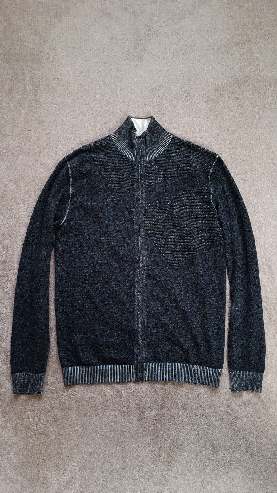Guess × If Six Was Nine × Le Grande Bleu (L.G.B.) Guess Cable Knit Fisherman Zip Sweater If6was9 LGB vibe Size US L / EU 52-54 / 3 - 1 Thumbnail