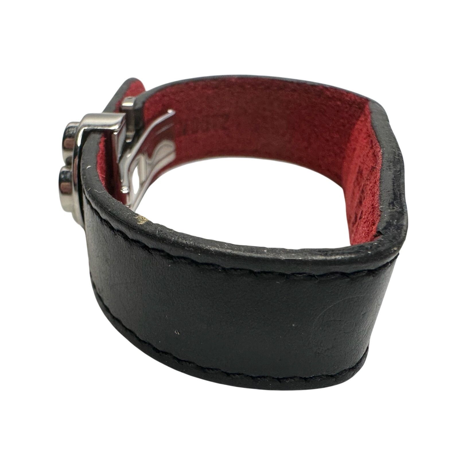 Louis Vuitton Louis Vuitton (LV) Black Leather Monogram Wish Bracelet Size ONE SIZE - 6 Thumbnail
