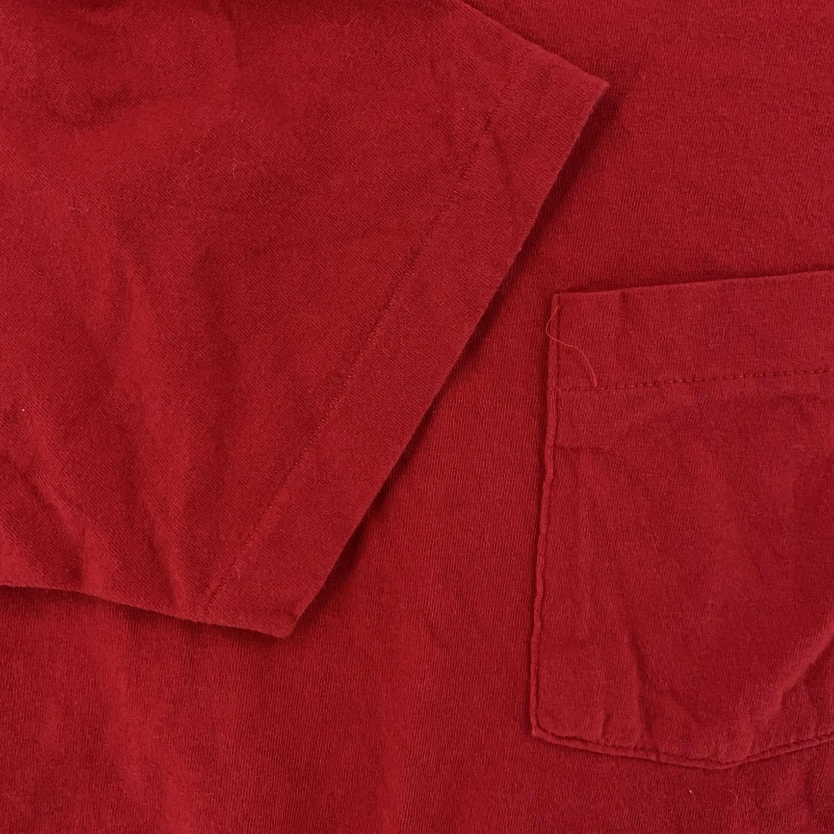 Fruit Of The Loom VINTAGE Fruit of the Loom Shirt Mens M/L Red Pocket Tee USA 90s Casual Crew Neck Short Sleeve Cotton Size US M / EU 48-50 / 2 - 3 Thumbnail
