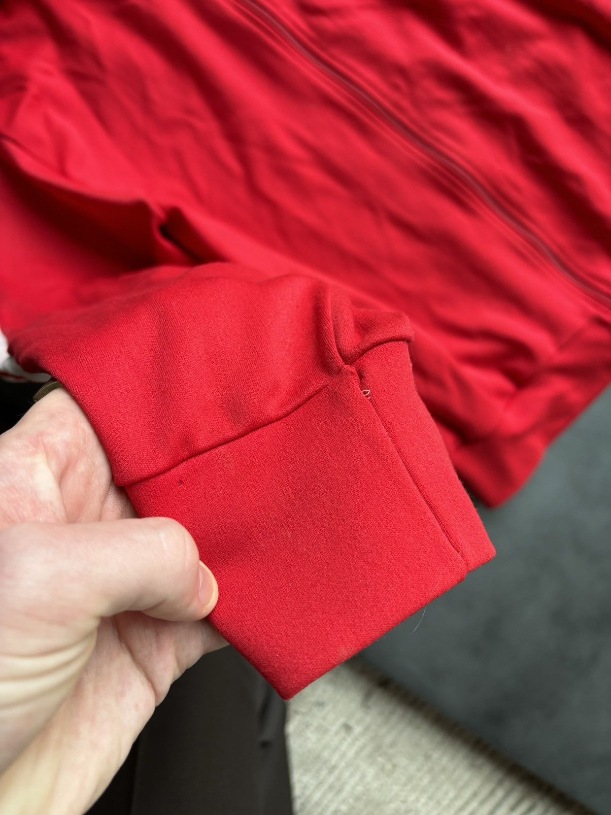 Adidas × Vintage 1980s Vintage Adidas Track Suit Jacket Pants 3 Stripes Red Size US L / EU 52-54 / 3 - 10 Thumbnail