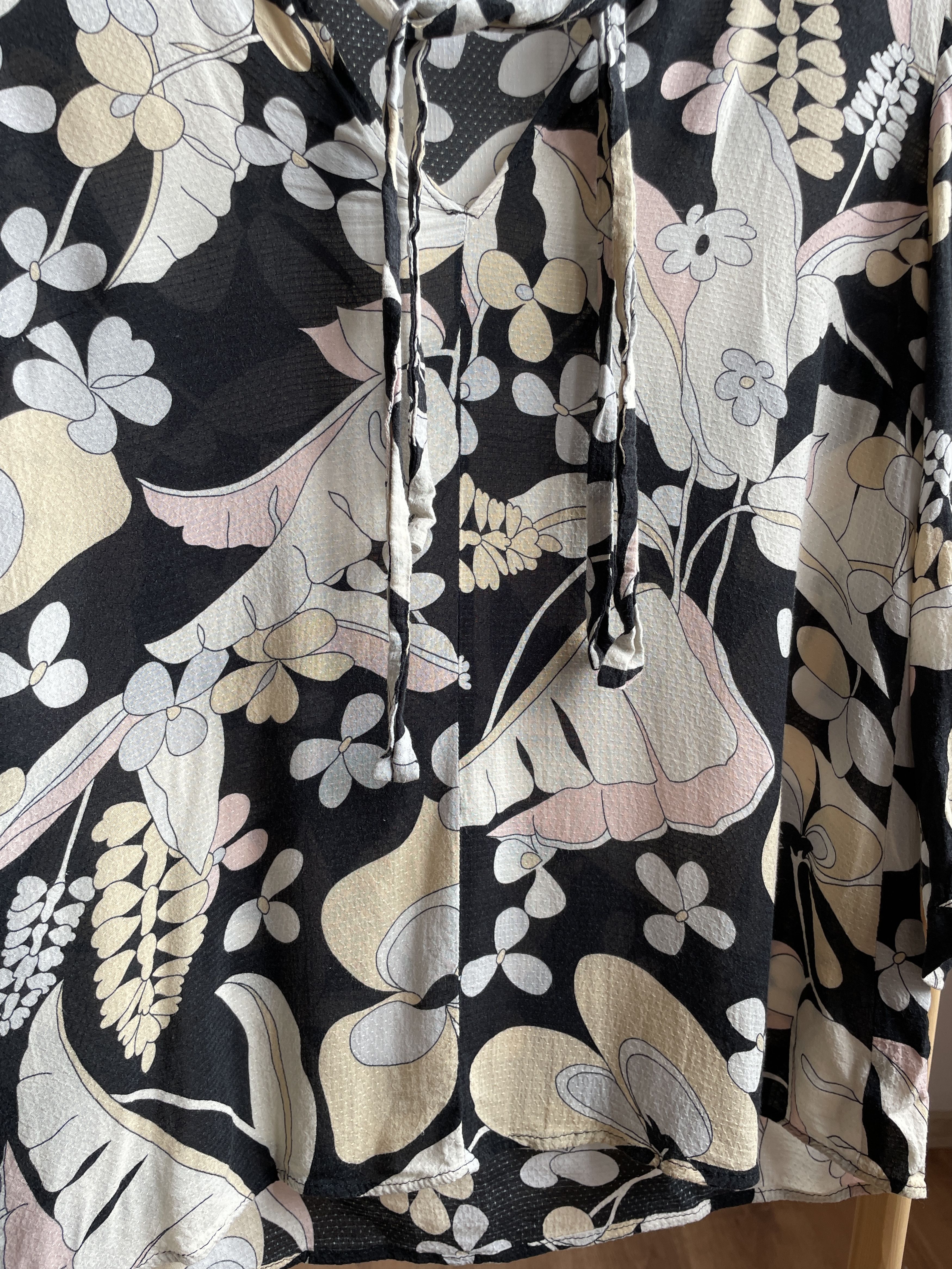 MAX&Co. × Max Mara Max & Co. Max Mara Floral 3/4 Sleeve Silk Blouse Size M Size M / US 6-8 / IT 42-44 - 5 Thumbnail