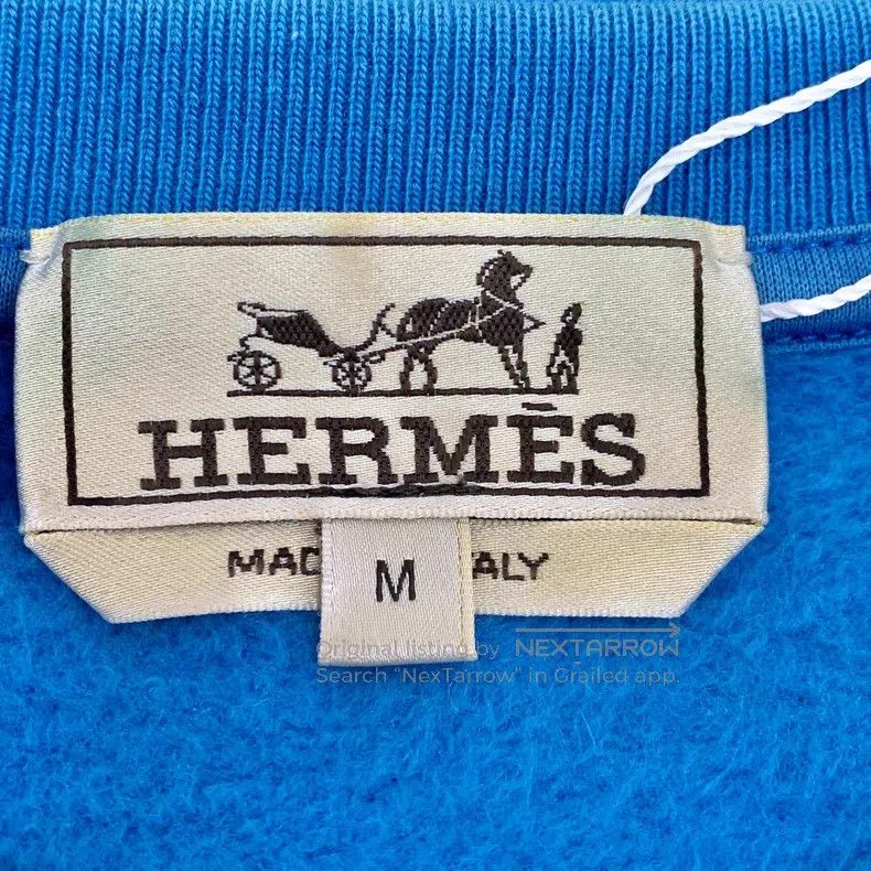 Hermes Hermes Dark blue mechanical pattern leather patch cotton r Size M / US 6-8 / IT 42-44 - 6 Thumbnail