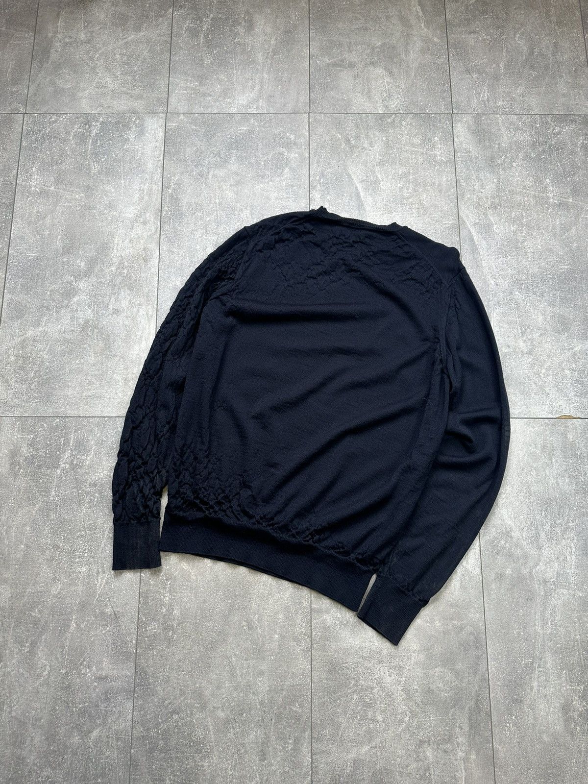 Emporio Armani Emporio Armani Dented Wool Sweater Small Logo Size US XL / EU 56 / 4 - 10 Thumbnail
