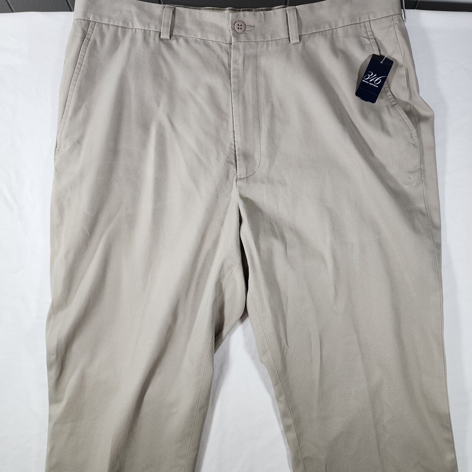 Brooks Brothers NWT Brooks Brothers 346 Pants Men 38x34 Beige Cotton Pleated Size US 38 / EU 54 - 3 Thumbnail