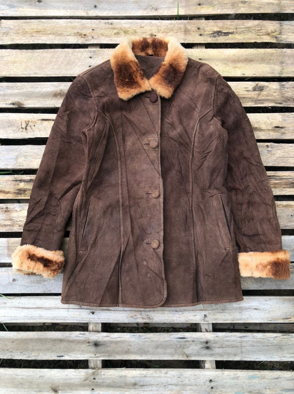 If Six Was Nine Vintage Fur Moleskin Leather Jacket Unbrand Size US S / EU 44-46 / 1 - 2 Thumbnail