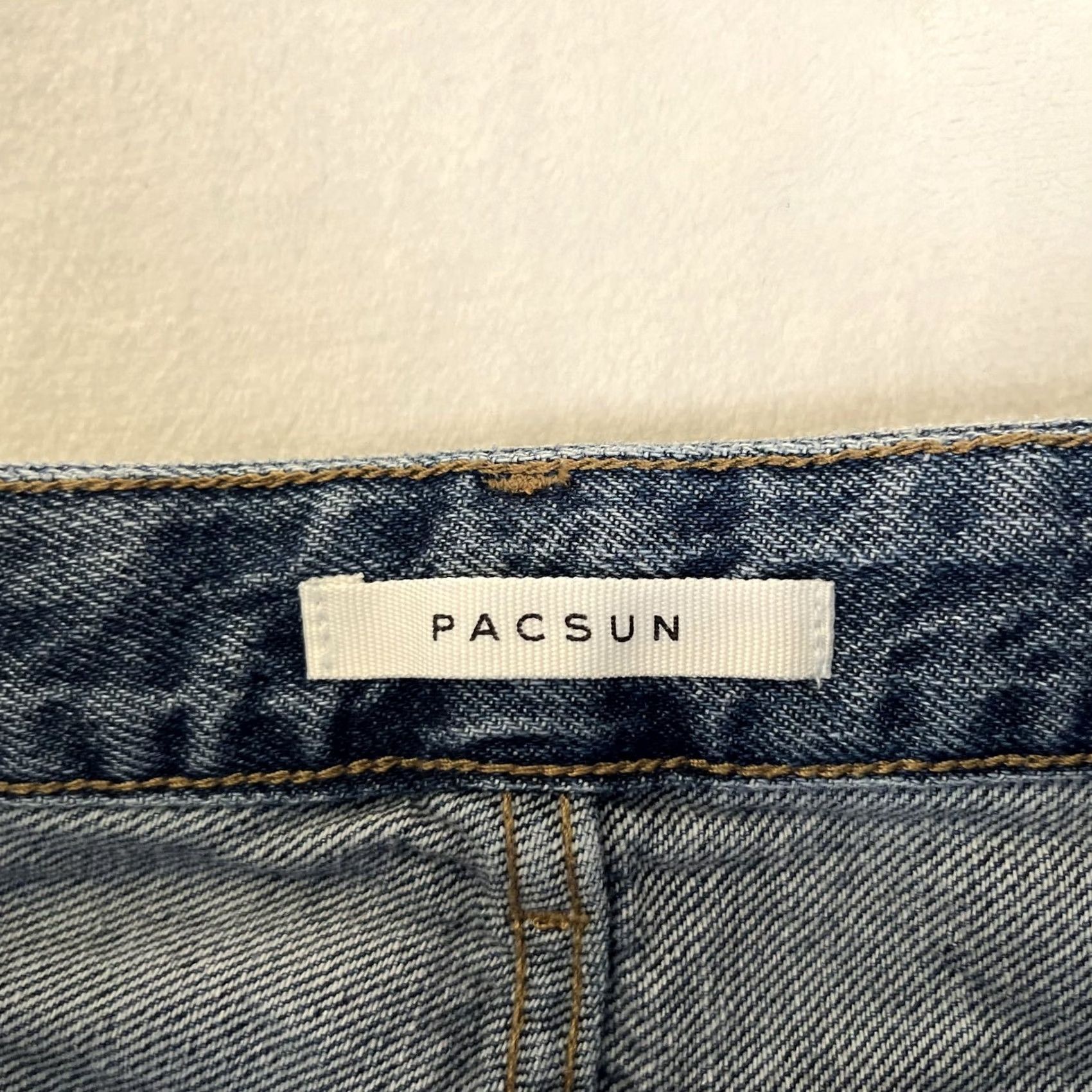 Pacsun PacSun 90s Boyfriend Patchwork Jeans Juniors 25 Blue Medium Wash Relaxed Denim Jeans Size 42" / US 20 - 4 Thumbnail
