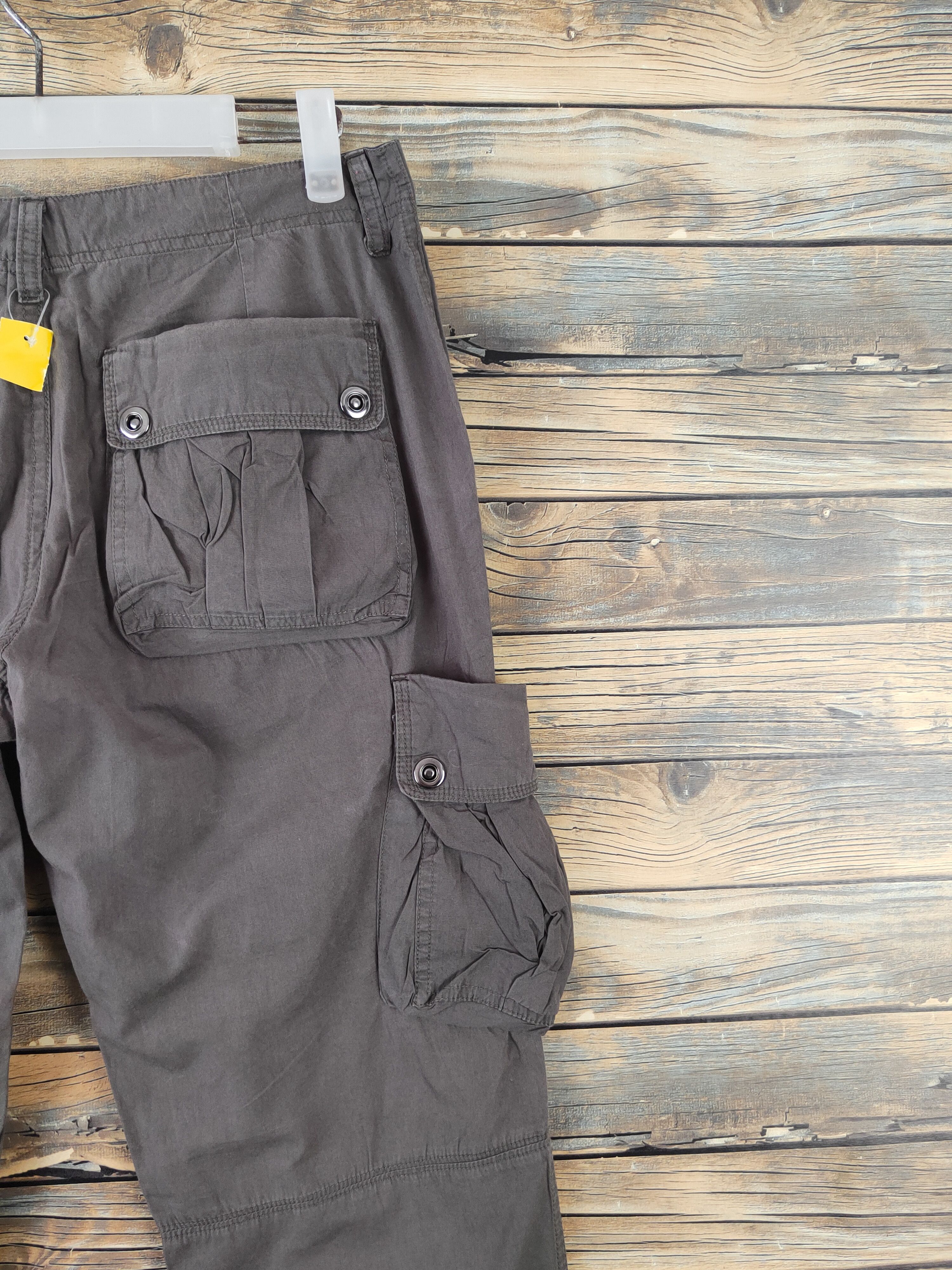 Japanese Brand D Daily News Dark Brown Multipocket Cargo Pants #W1857 Size US 30 / EU 46 - 10 Thumbnail