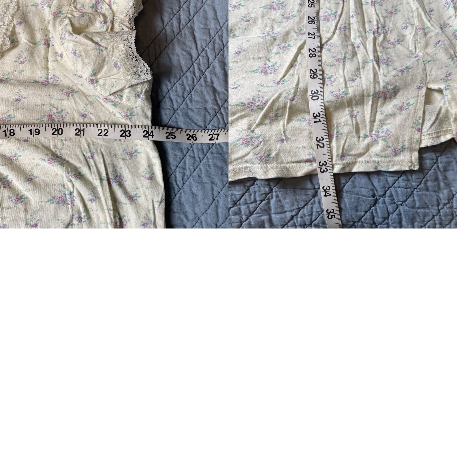 Vintage VINTAGE Butter fly Gown Short Sleeve Floral Yellow 100% Cotton Flannel L Women 胡 Size 36" / US 14 / IT 50 - 8 Thumbnail