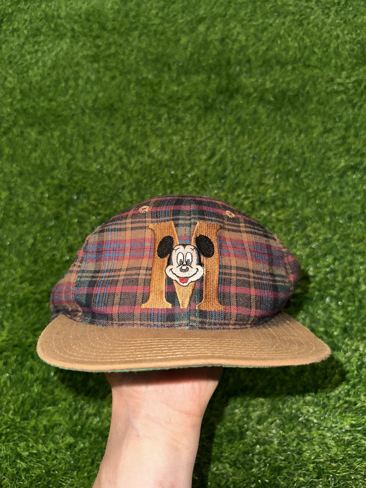Disney Vintage disney mickey mouse plaid adjustable hat Size ONE SIZE - 2 Thumbnail