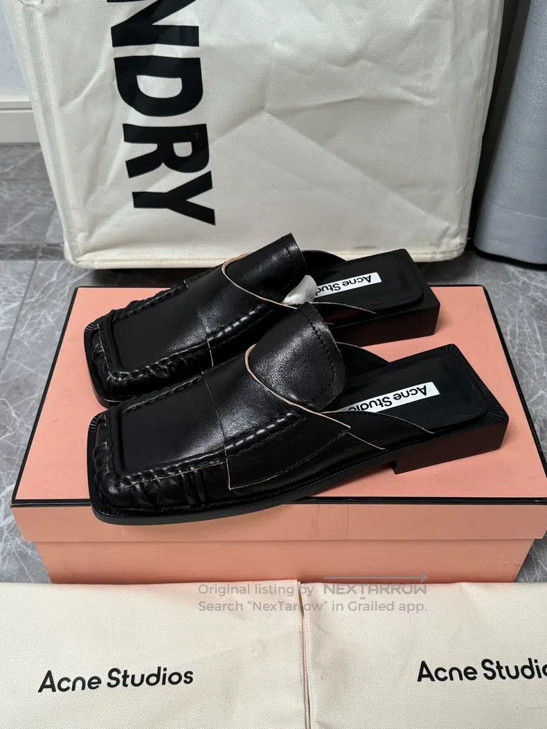 Acne Studios Acne Studios Square-Toe Loafers Size US 5.5 / IT 35.5 - 3 Thumbnail