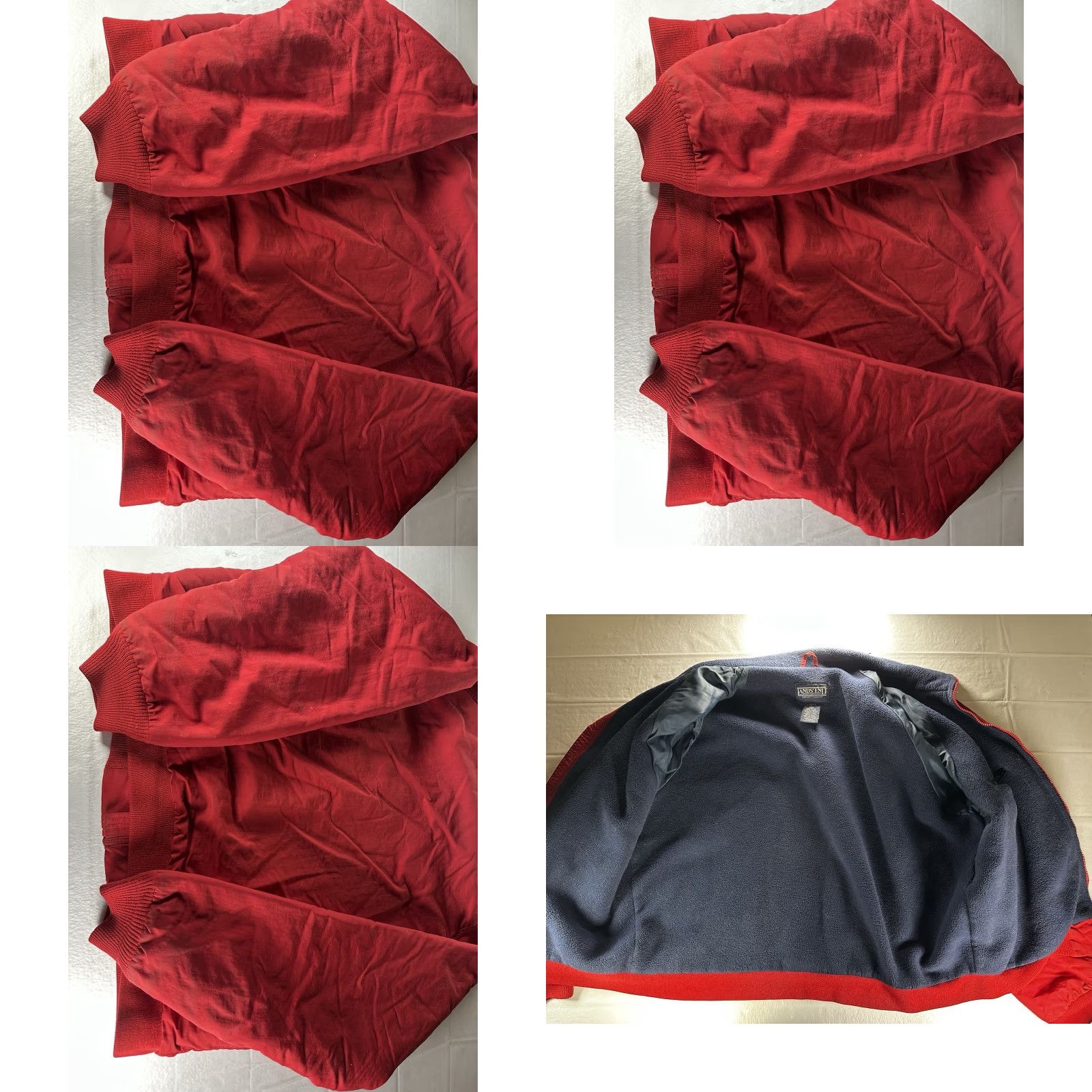 Lands' End VINTAGE Lands End Squall Jacket Mens XL Red 90s Fleece Lined Thrashed USA Size US XL / EU 56 / 4 - 9 Thumbnail