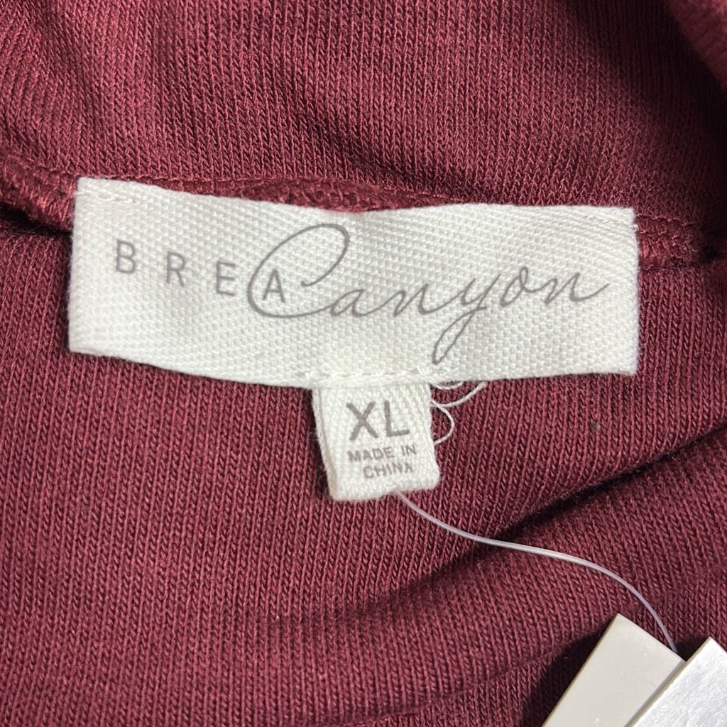 Other Brea Canyon Womans XL Maroon Mock Neck Keyhole Long Sleeve B Size XL / US 12-14 / IT 48-50 - 8 Thumbnail