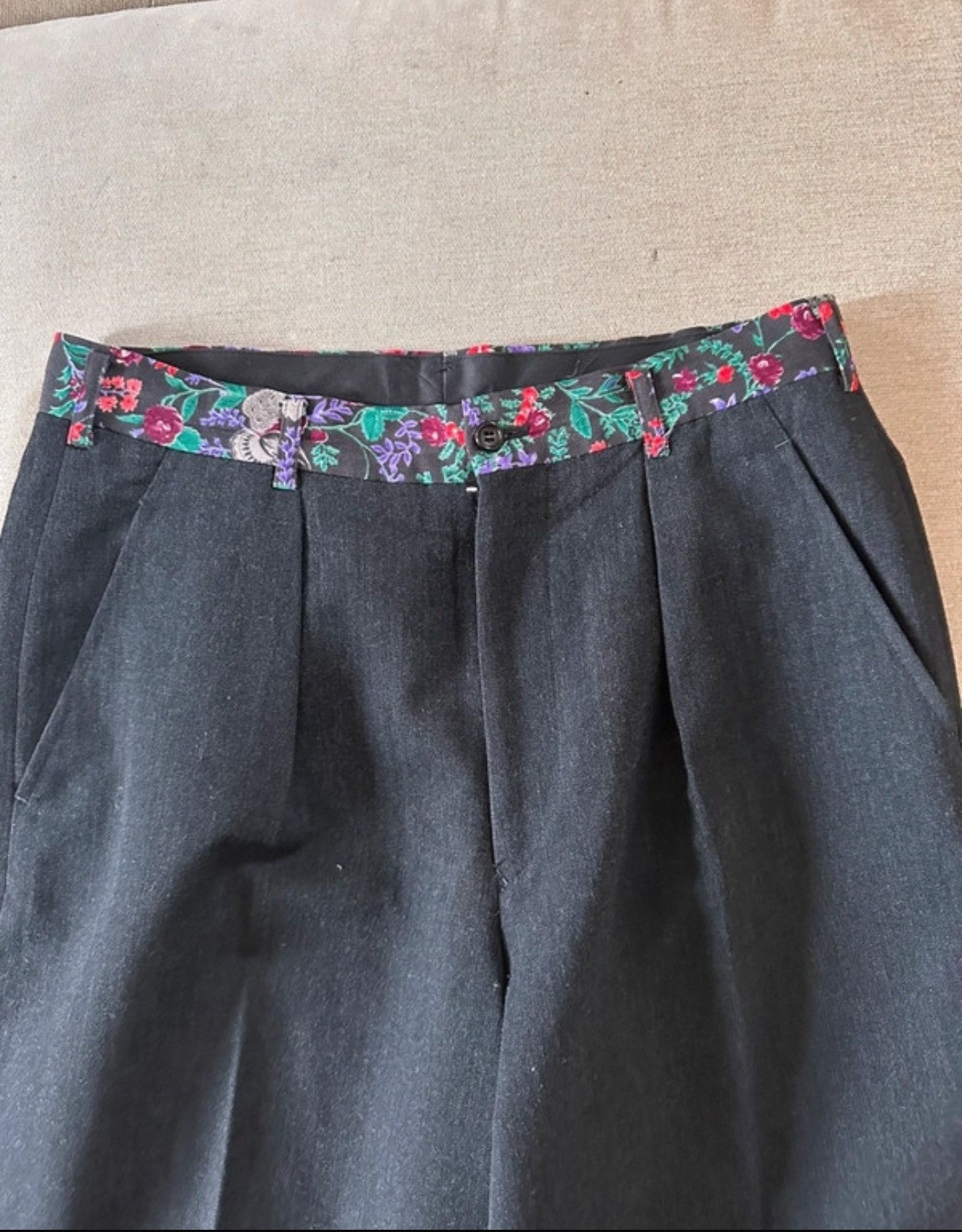 Comme des Garcons × Vintage Comme Des Garçons Wool/Floral Pant Size US 30 / EU 46 - 3 Thumbnail