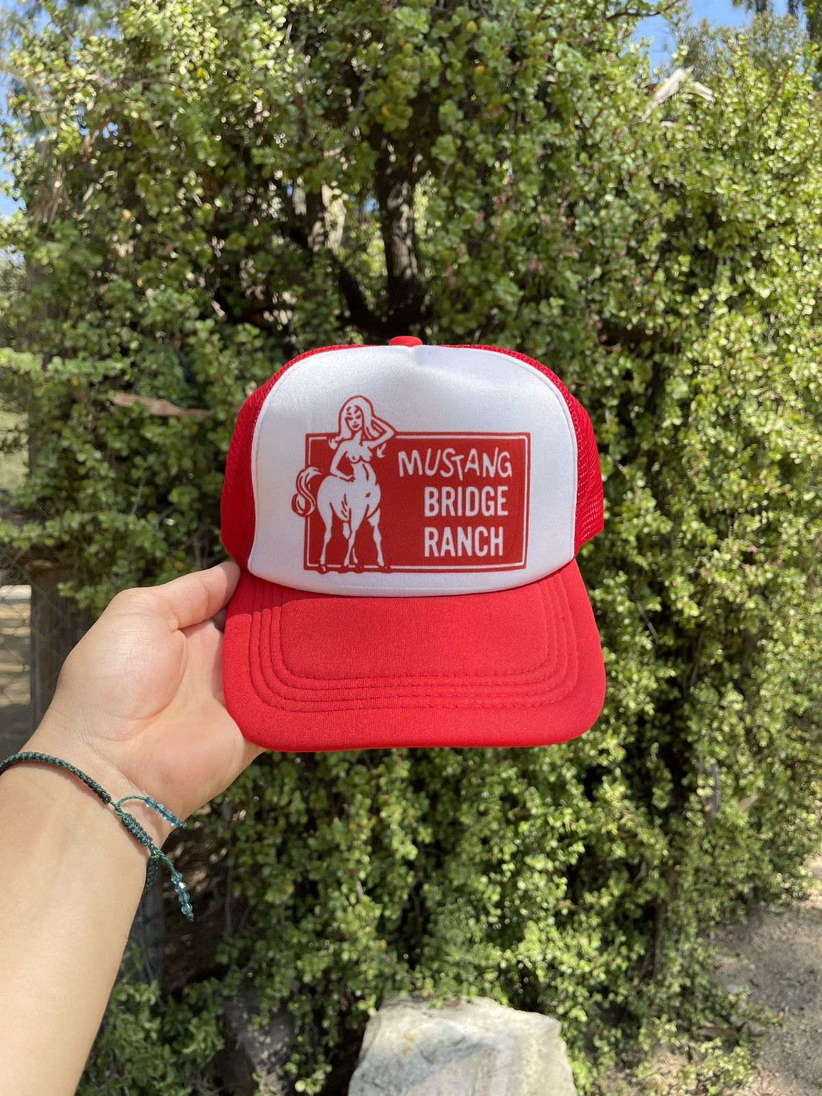 Other Vintage red and white trucker hat Size ONE SIZE - 2 Thumbnail