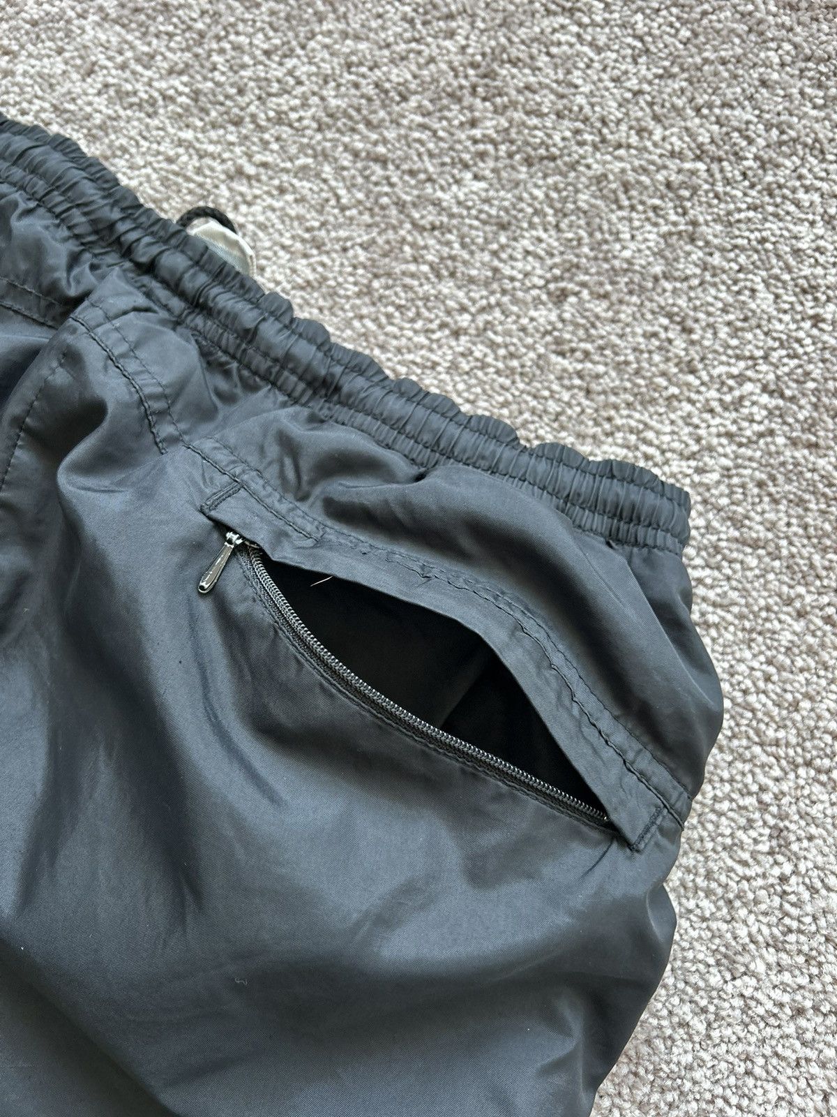 Nike × Vintage Vintage 90s Black On Black Nike Track Pants Size US 30 / EU 46 - 9 Thumbnail